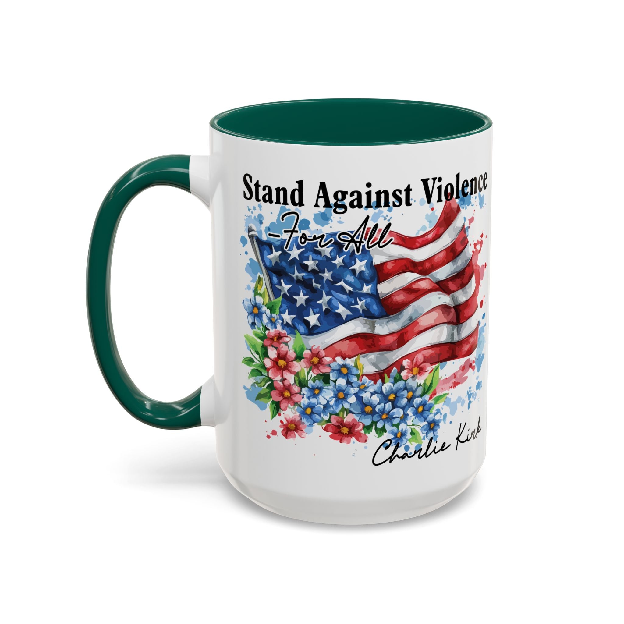 Charlie Kirk Patriotic Coffee Mugs for Inspiration, Stand Against Violence, Colorful Mugs, Gift for Activists, Tea Lovers, 4th of July