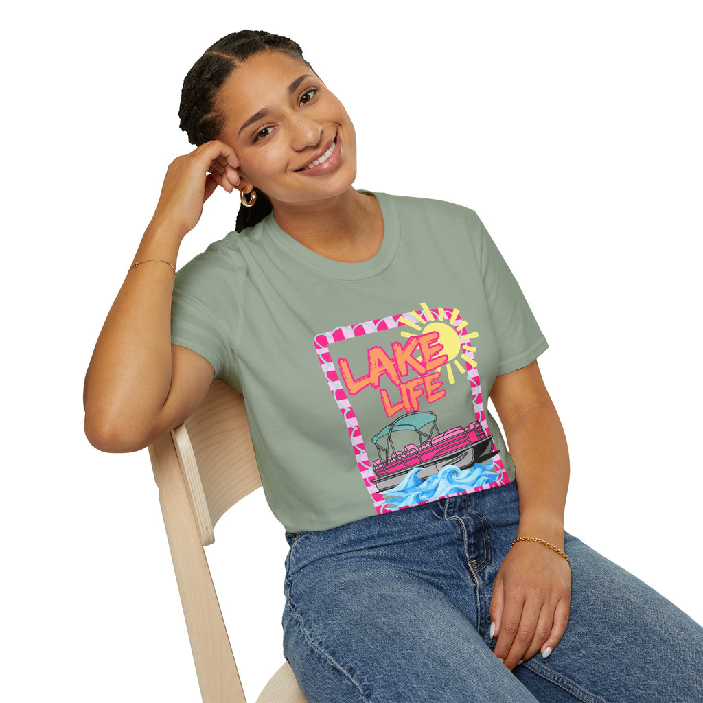 Lake Life Pontoon Boat T-Shirt | Summer Lake Vibes