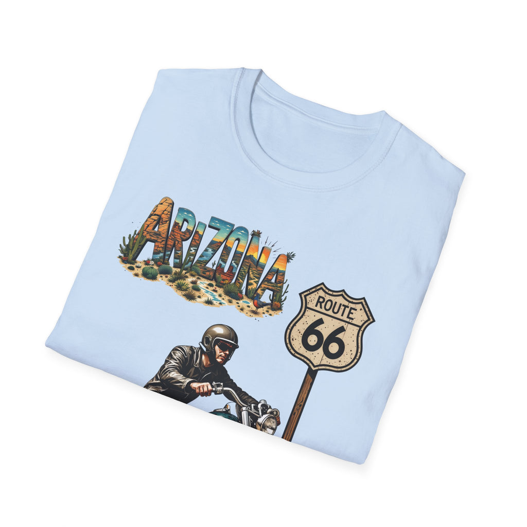 Arizona Route 66 Motorcycle T-Shirt | Biker Road Trip Tee