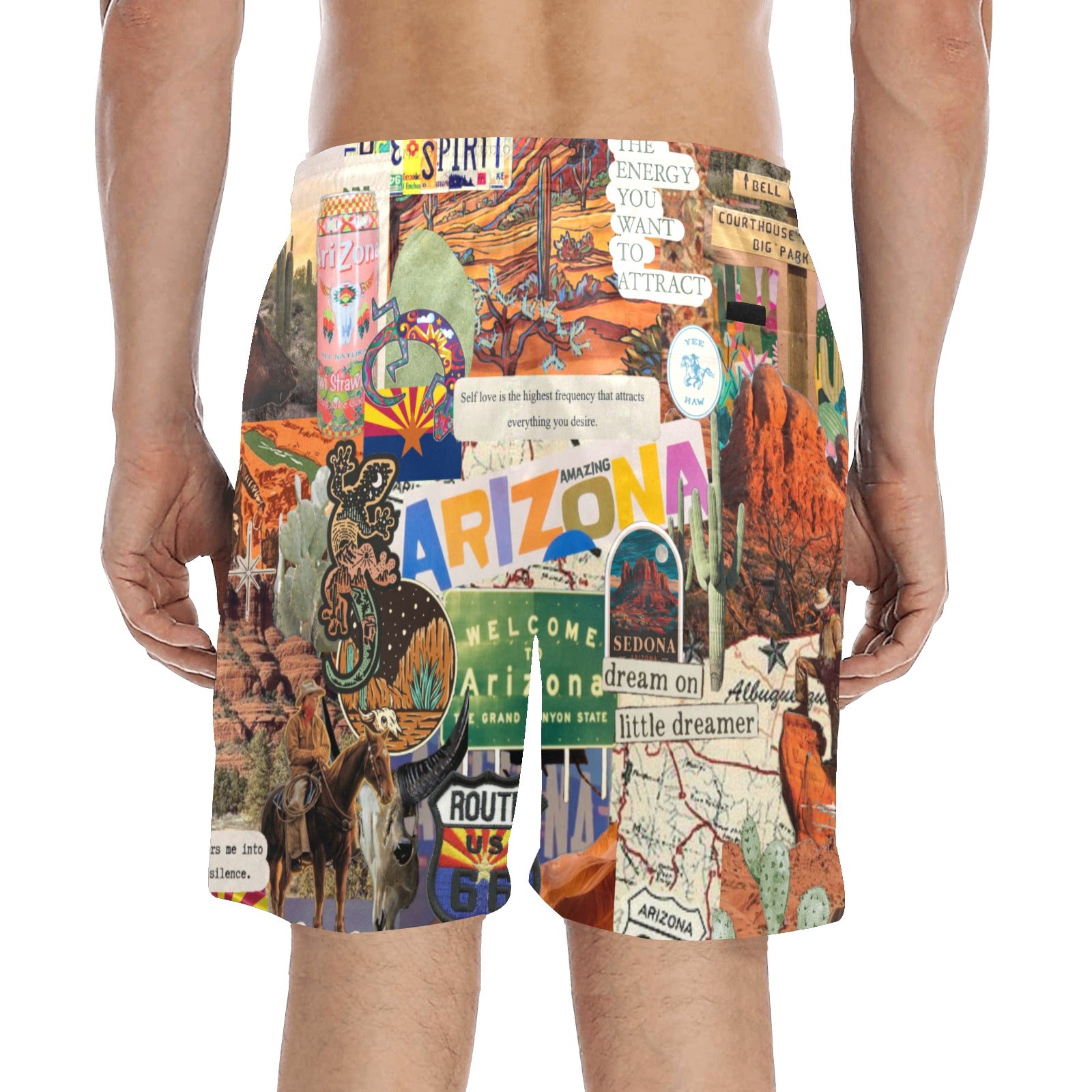 Welcome to Arizona Men's Mid-Length Beach Shorts
