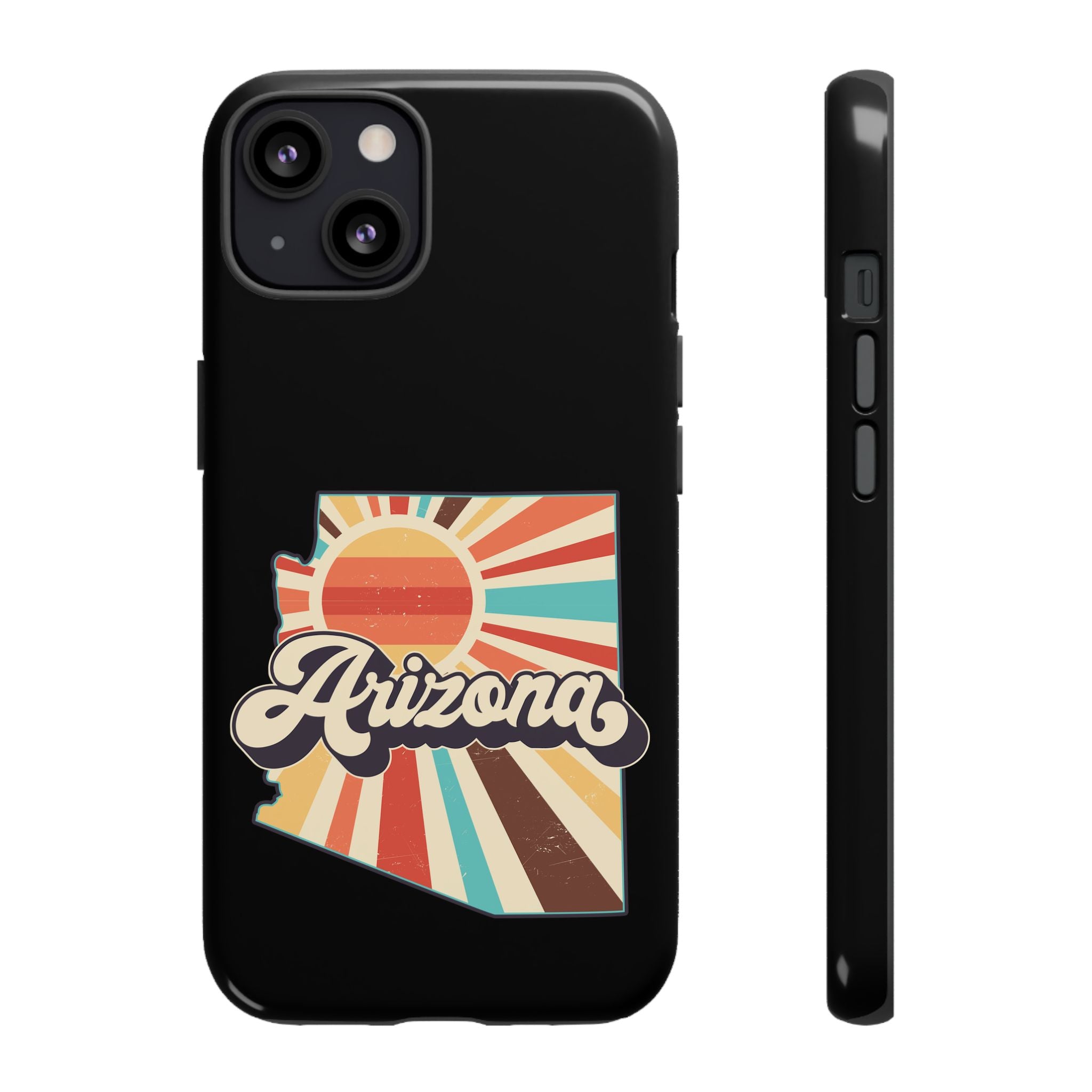 Arizona State Outline Retro Sunset Phone Case | AZ Tough Case