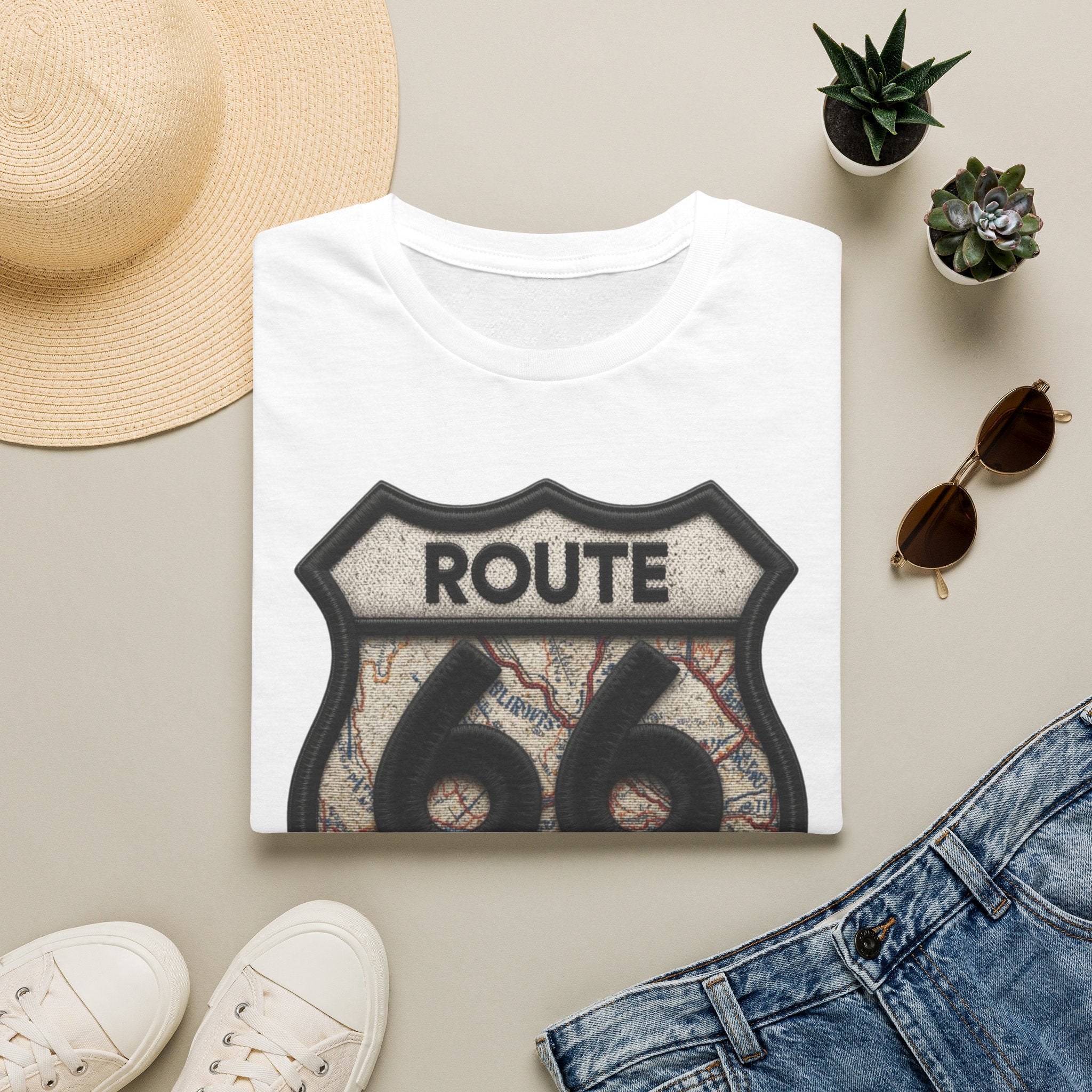 Route 66 Born to Roam T-Shirt | Vintage Highway Shield Tee