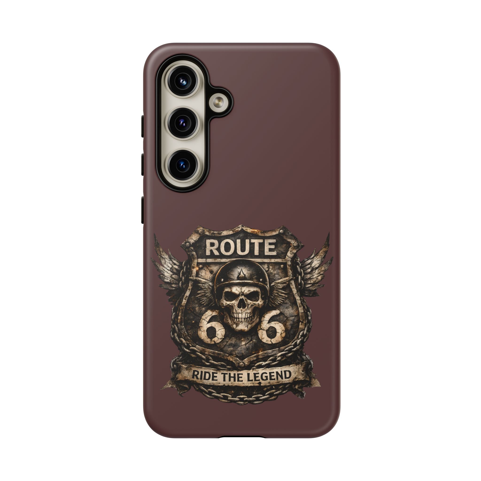 Route 66 Skull Helmet phone case | Motorcycle emblem, Ride the Legend