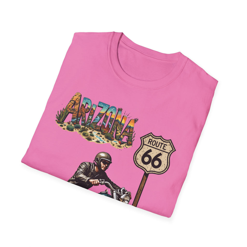 Arizona Route 66 Motorcycle T-Shirt | Biker Road Trip Tee