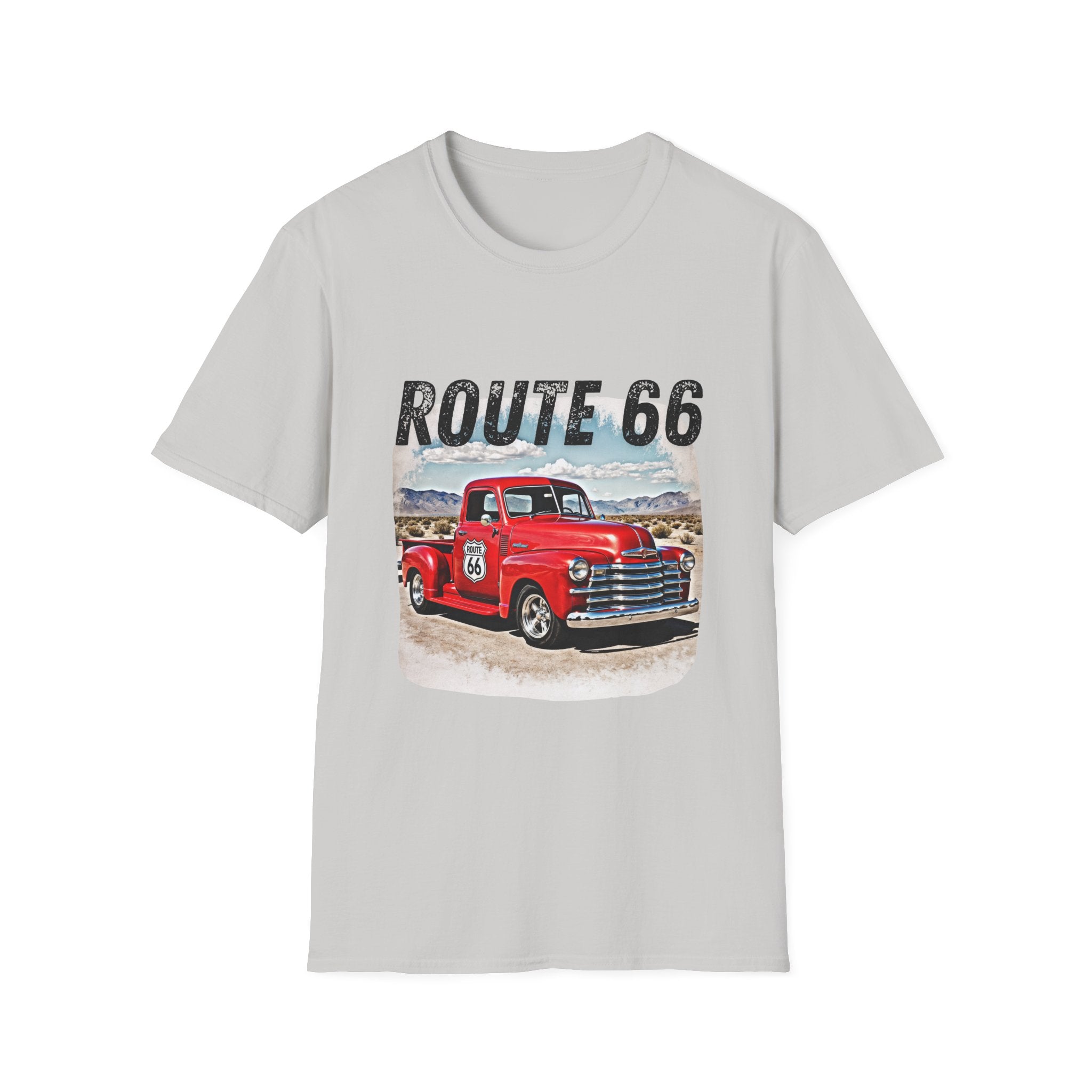 Route 66 Red Vintage Truck T-Shirt | Retro Highway Graphic