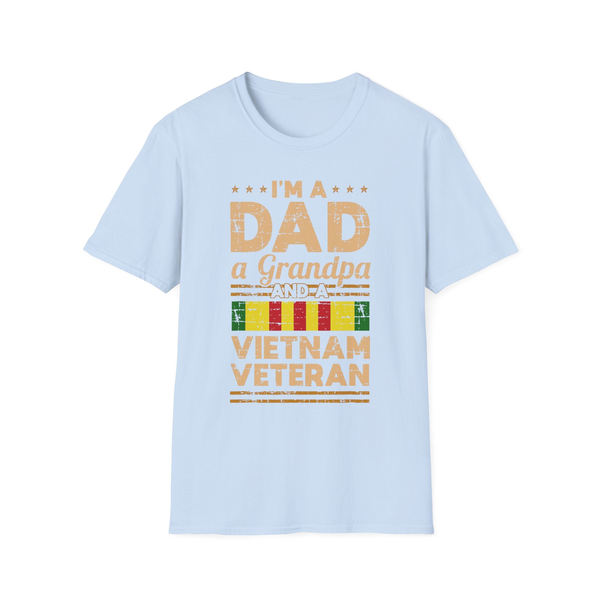 I'm a Dad a Grandpa and a Vietnam Veteran T-Shirt | Military Ribbon Tee