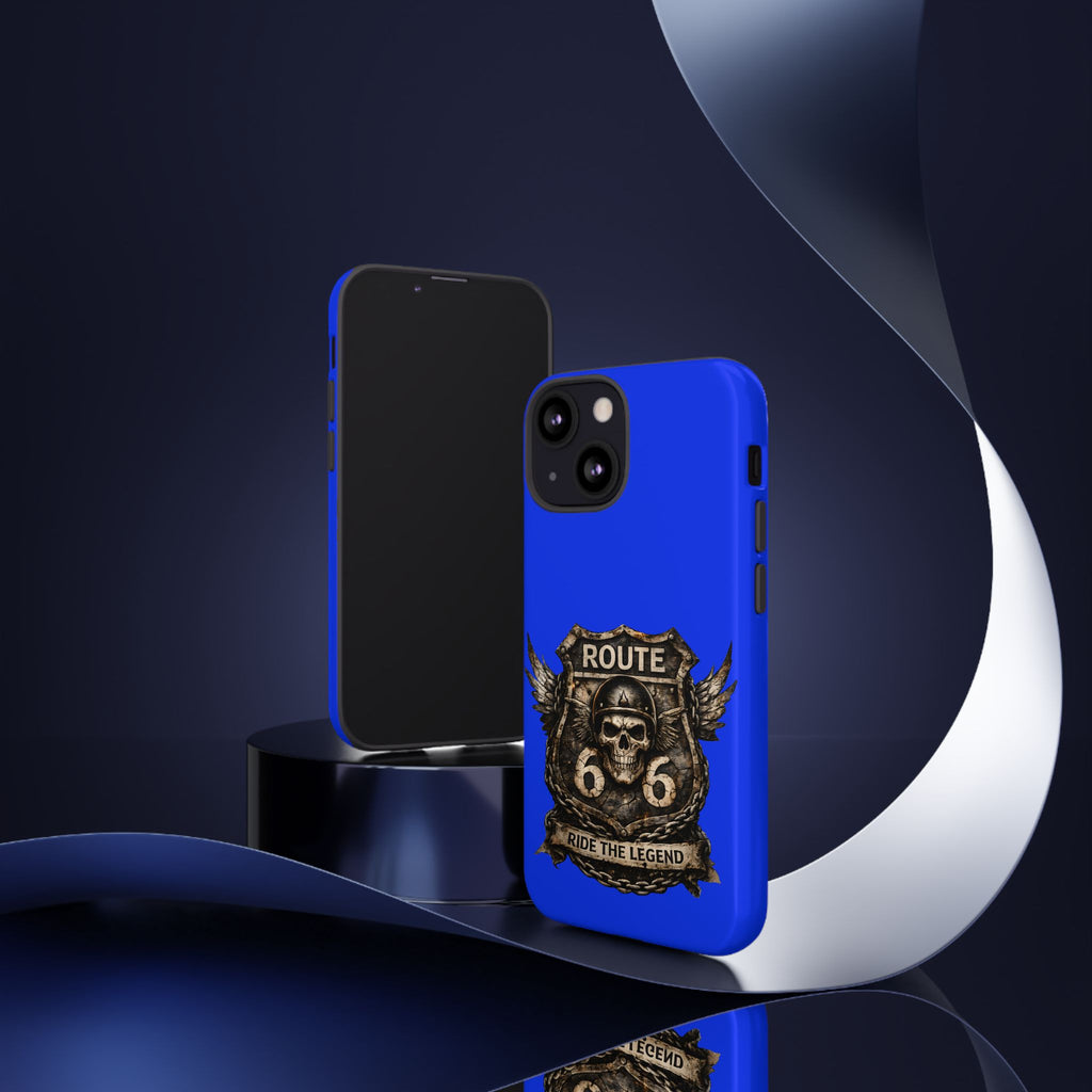 Route 66 Skull Helmet phone case | Motorcycle emblem, Ride the Legend