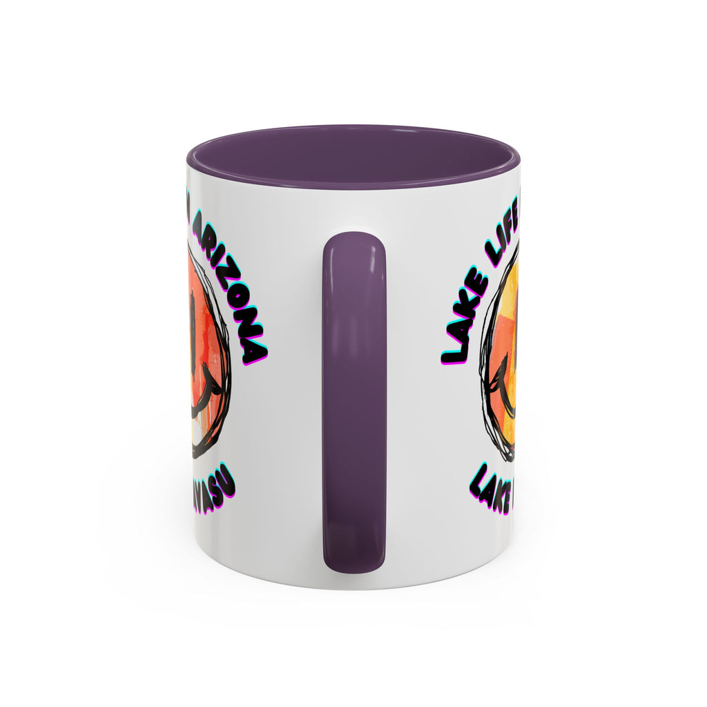 Lake Life in Arizona Smiley Mug | Lake Havasu Accent Coffee Mug