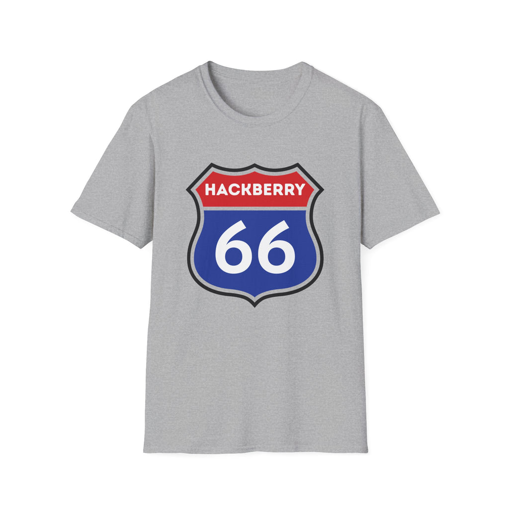 Hackberry 66 Shield T-Shirt | Route 66 Road Sign Tee