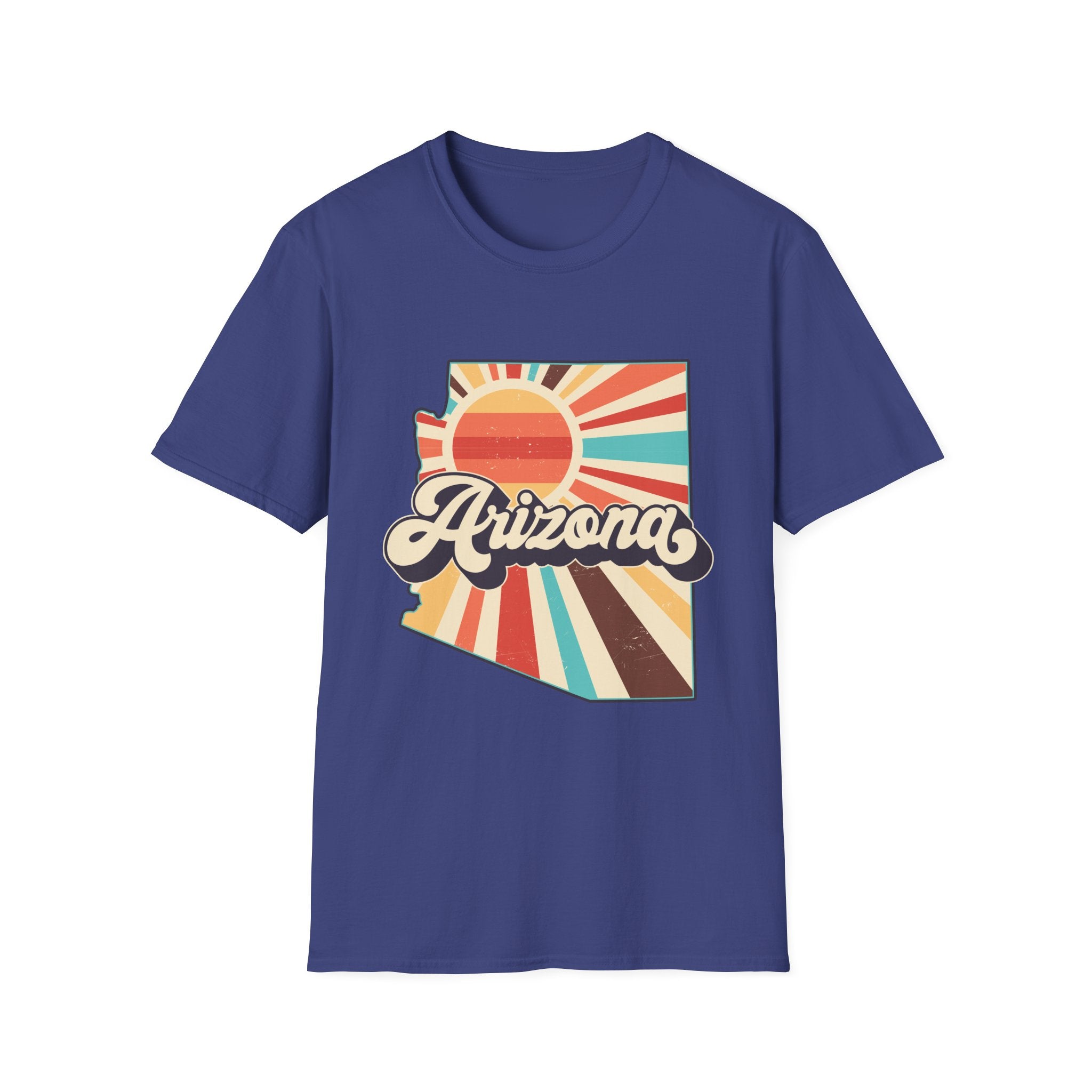 Arizona Retro Sunset T-Shirt | AZ State Map Vintage Rays