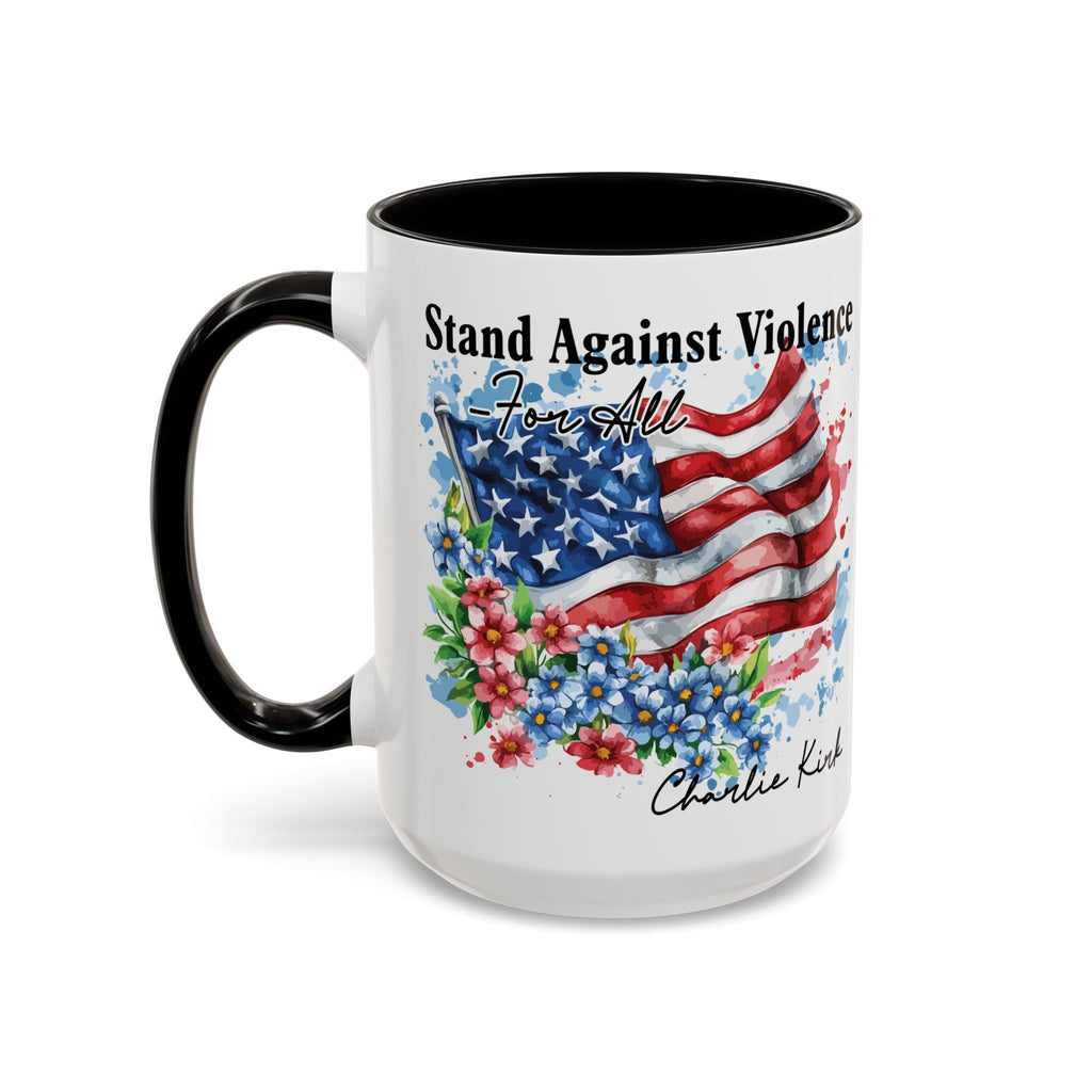 Charlie Kirk Patriotic Coffee Mugs for Inspiration, Stand Against Violence, Colorful Mugs, Gift for Activists, Tea Lovers, 4th of July
