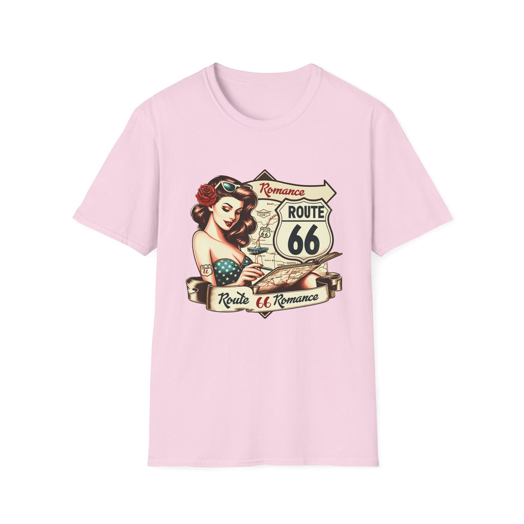 Pinup Girl Route 66 T-Shirt | Vintage Roadtrip Retro Sign
