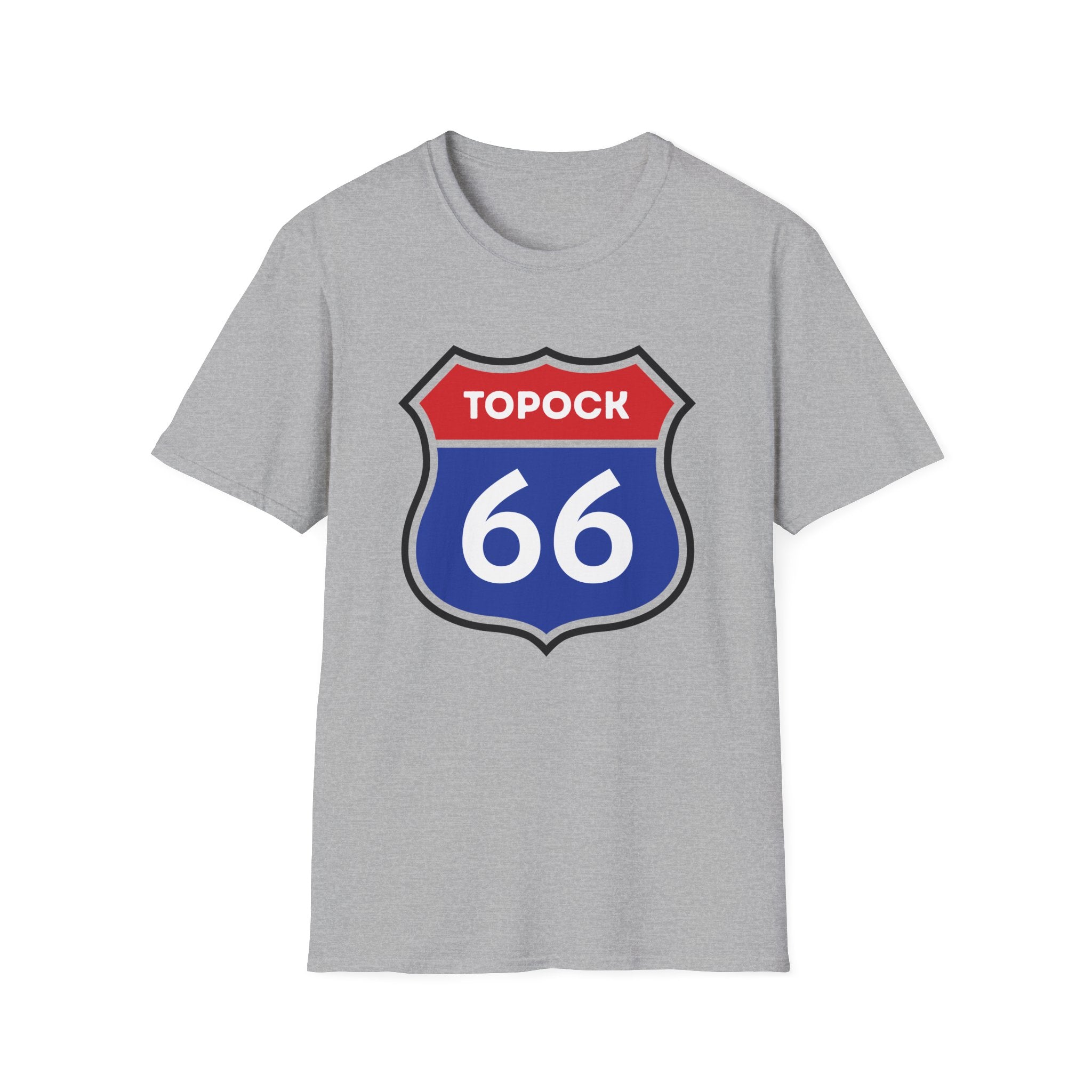 Topock 66 Shield Road Sign T-Shirt | Route 66 Arizona Travel Tee