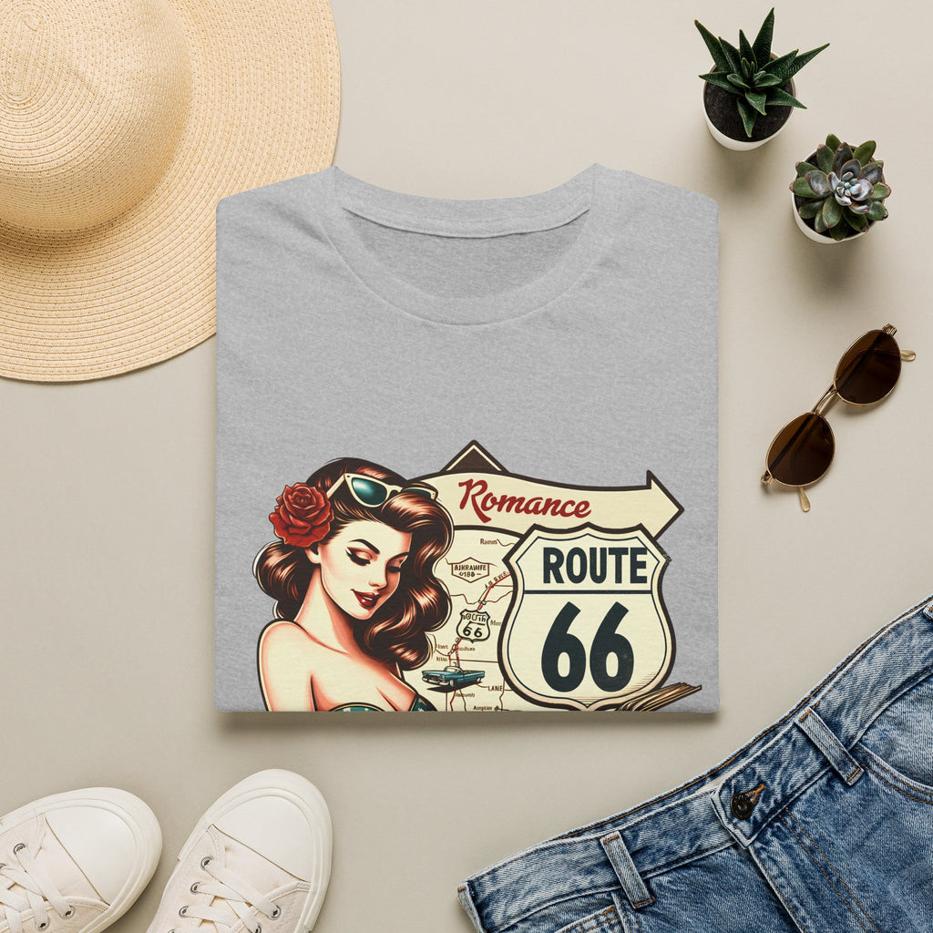 Pinup Girl Route 66 T-Shirt | Vintage Roadtrip Retro Sign