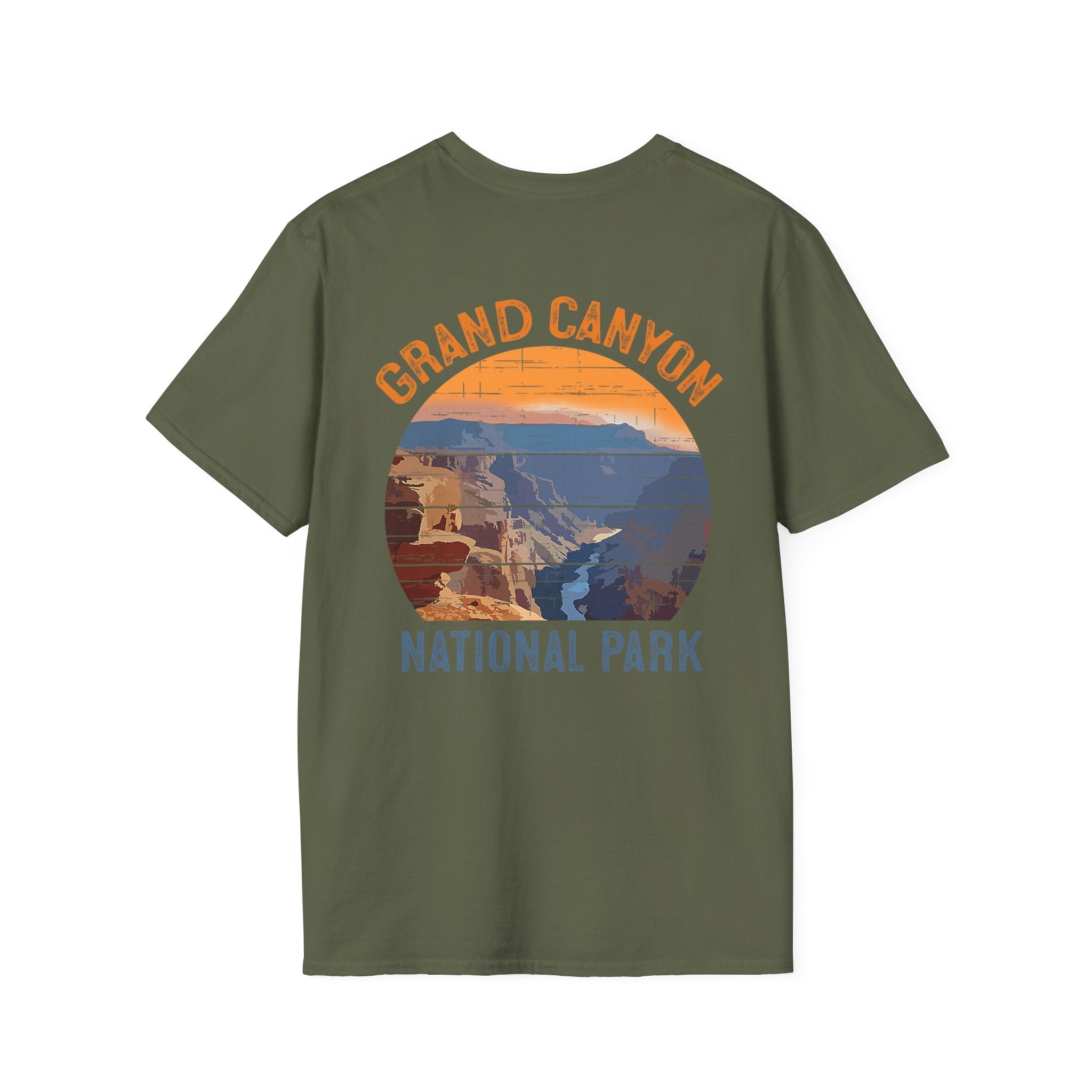 Grand Canyon Retro Sunset T-Shirt | Printed Front and Back National Park Landscape