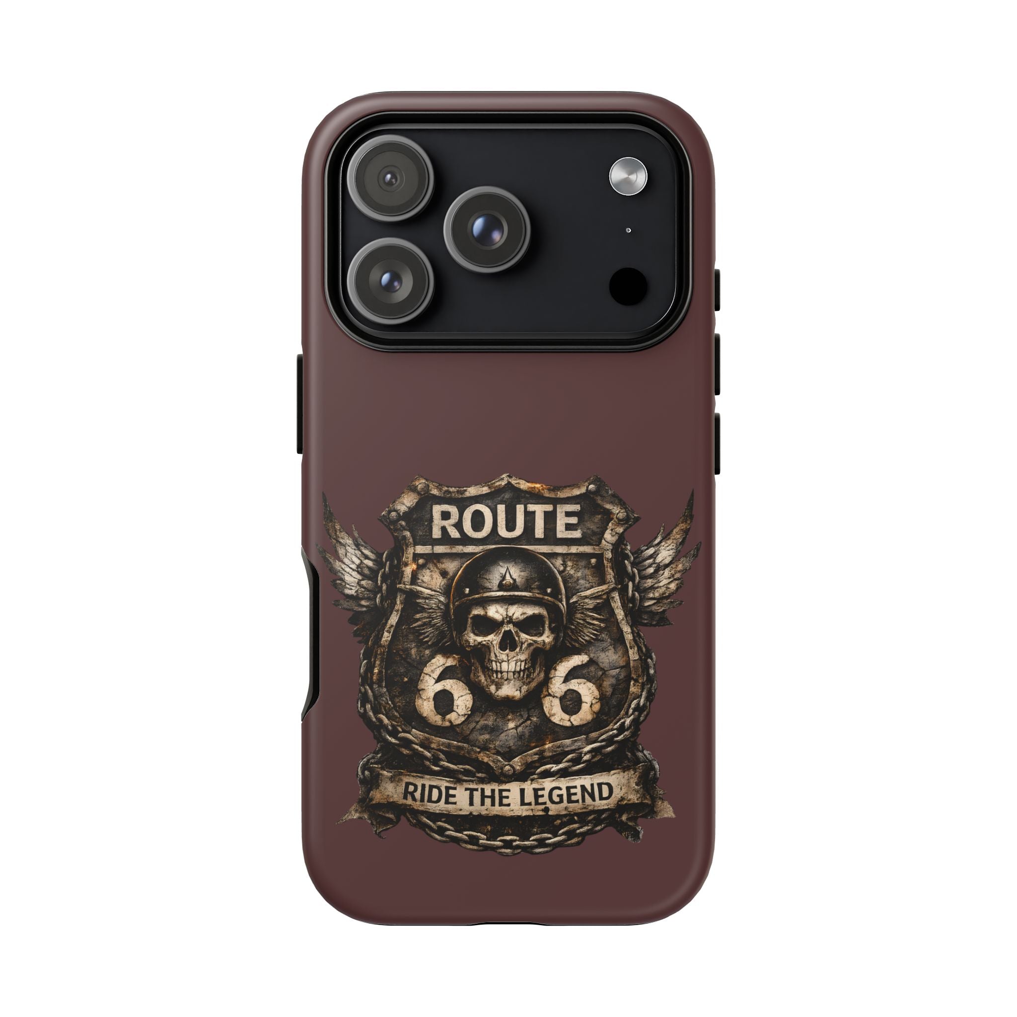 Route 66 Skull Helmet phone case | Motorcycle emblem, Ride the Legend