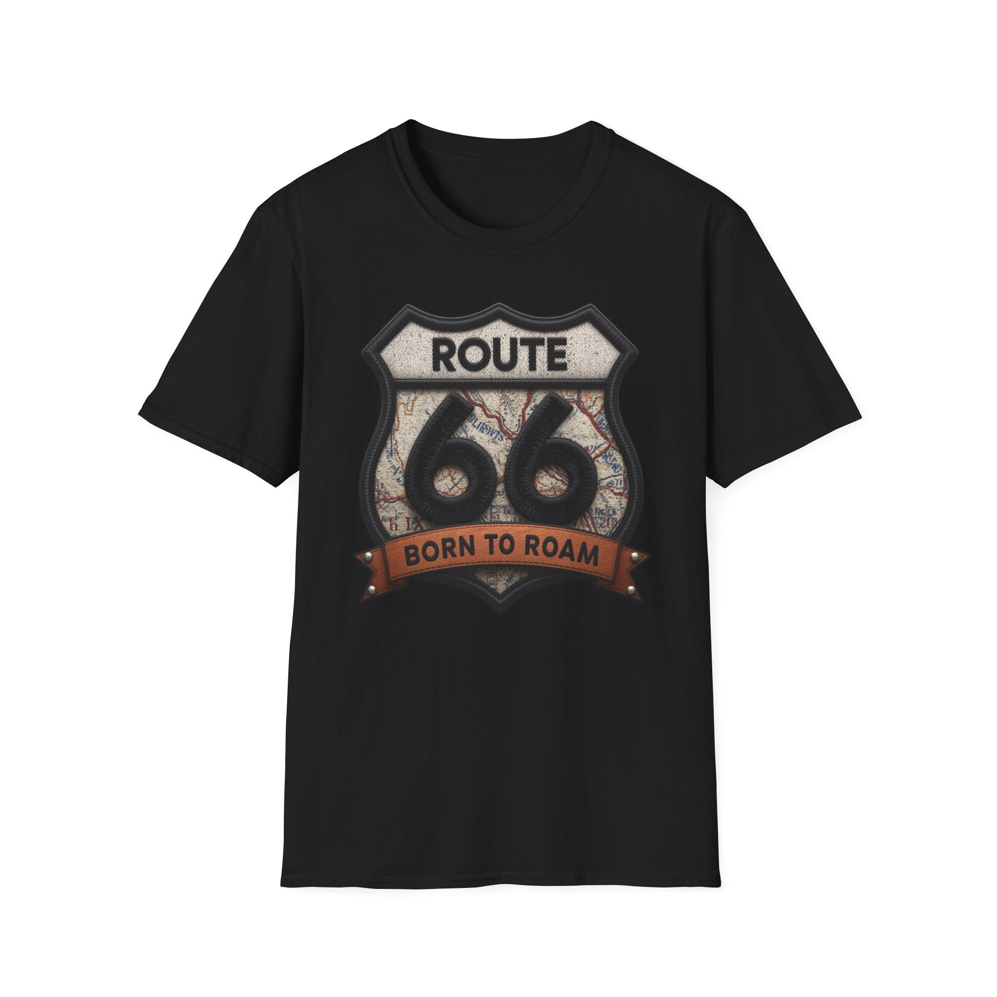 Route 66 Born to Roam T-Shirt | Vintage Highway Shield Tee
