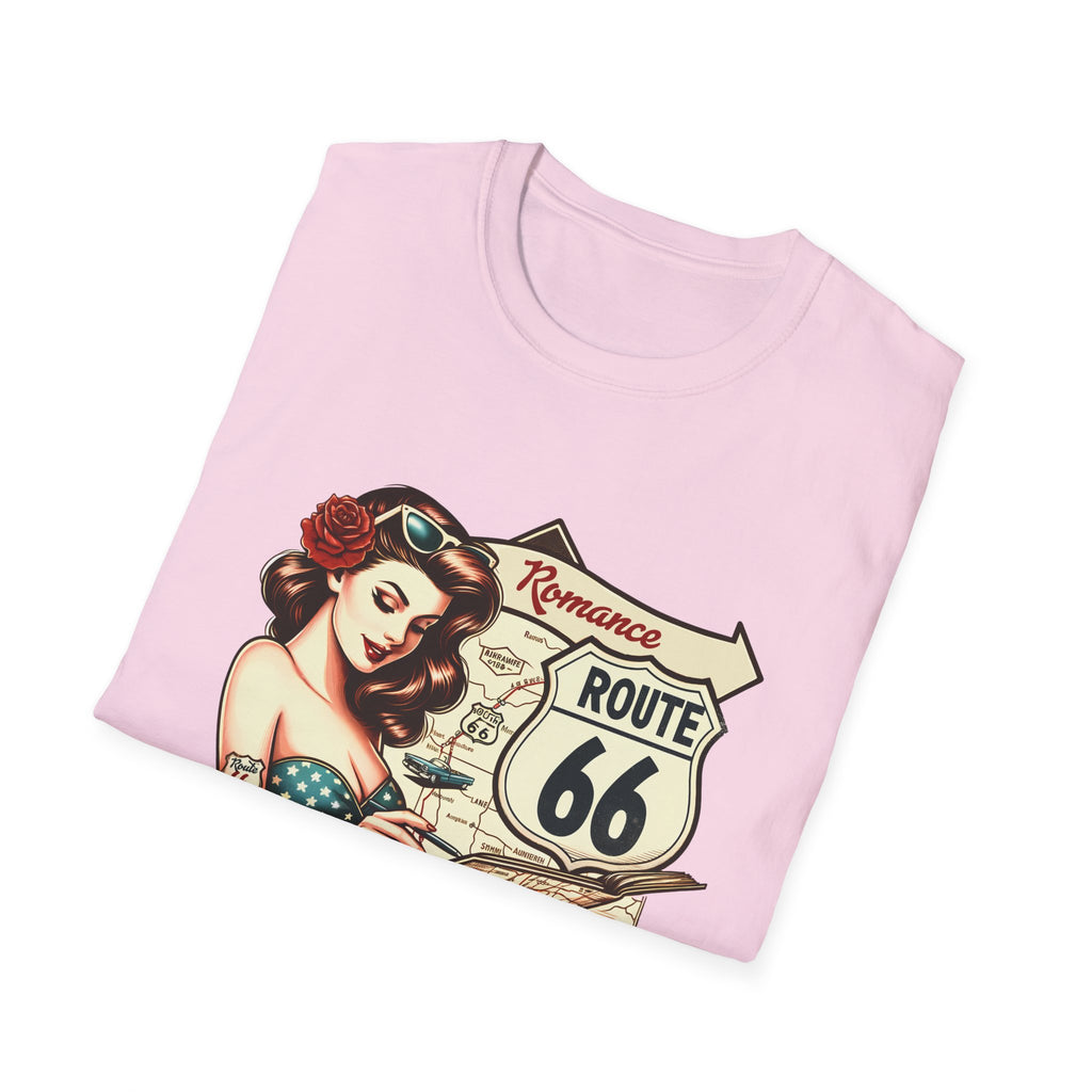 Pinup Girl Route 66 T-Shirt | Vintage Roadtrip Retro Sign