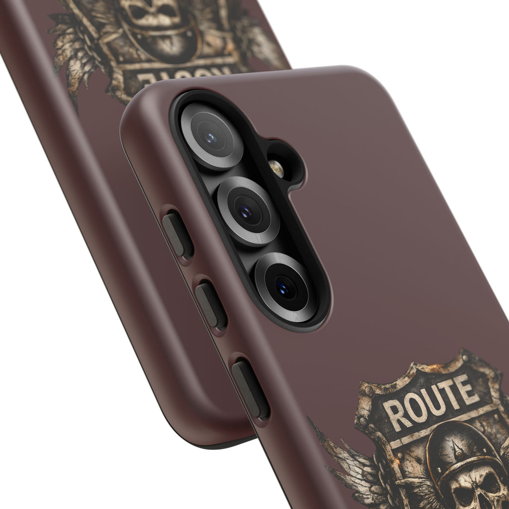 Route 66 Skull Helmet phone case | Motorcycle emblem, Ride the Legend