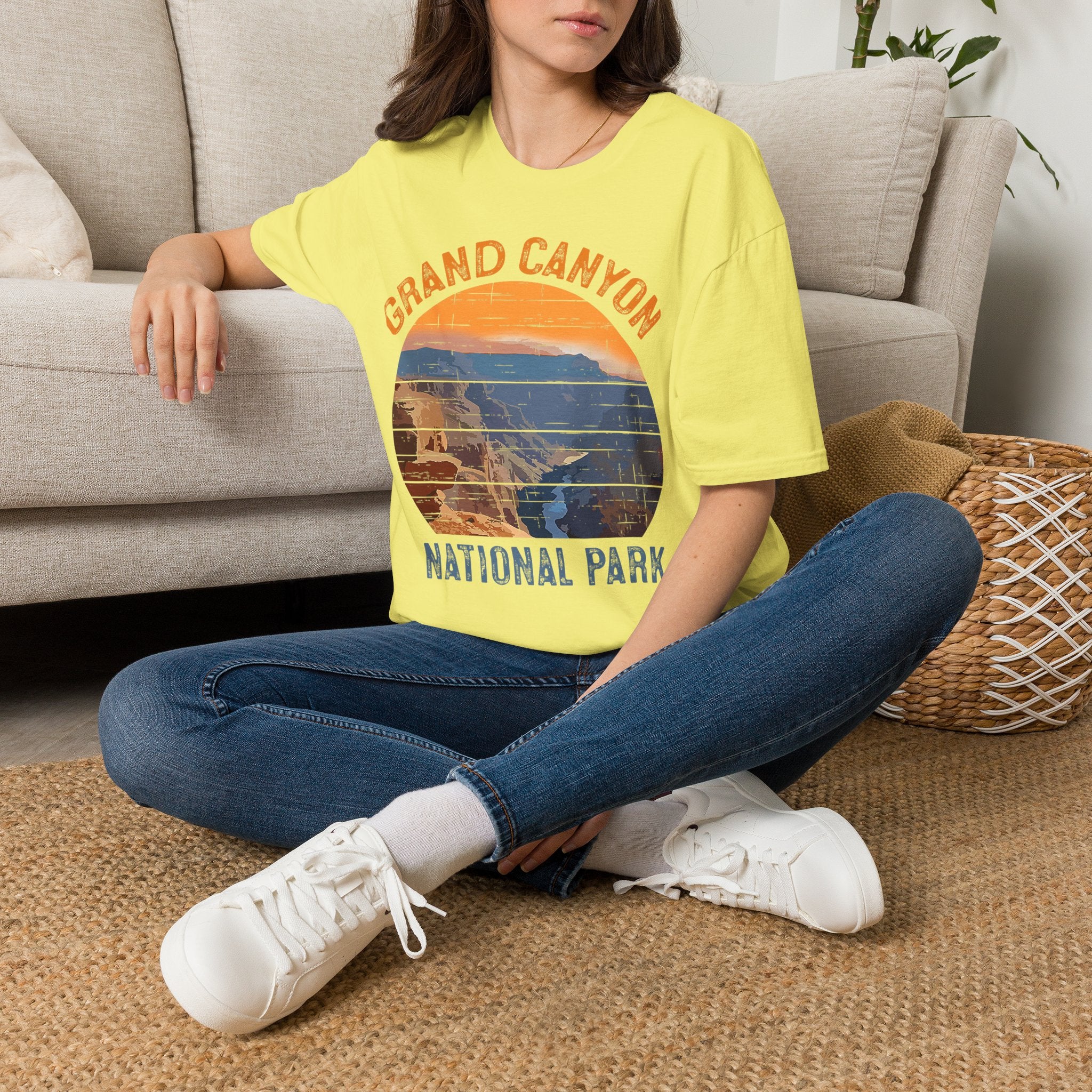 Grand Canyon National Park T-Shirt | Vintage Sunset Landscape