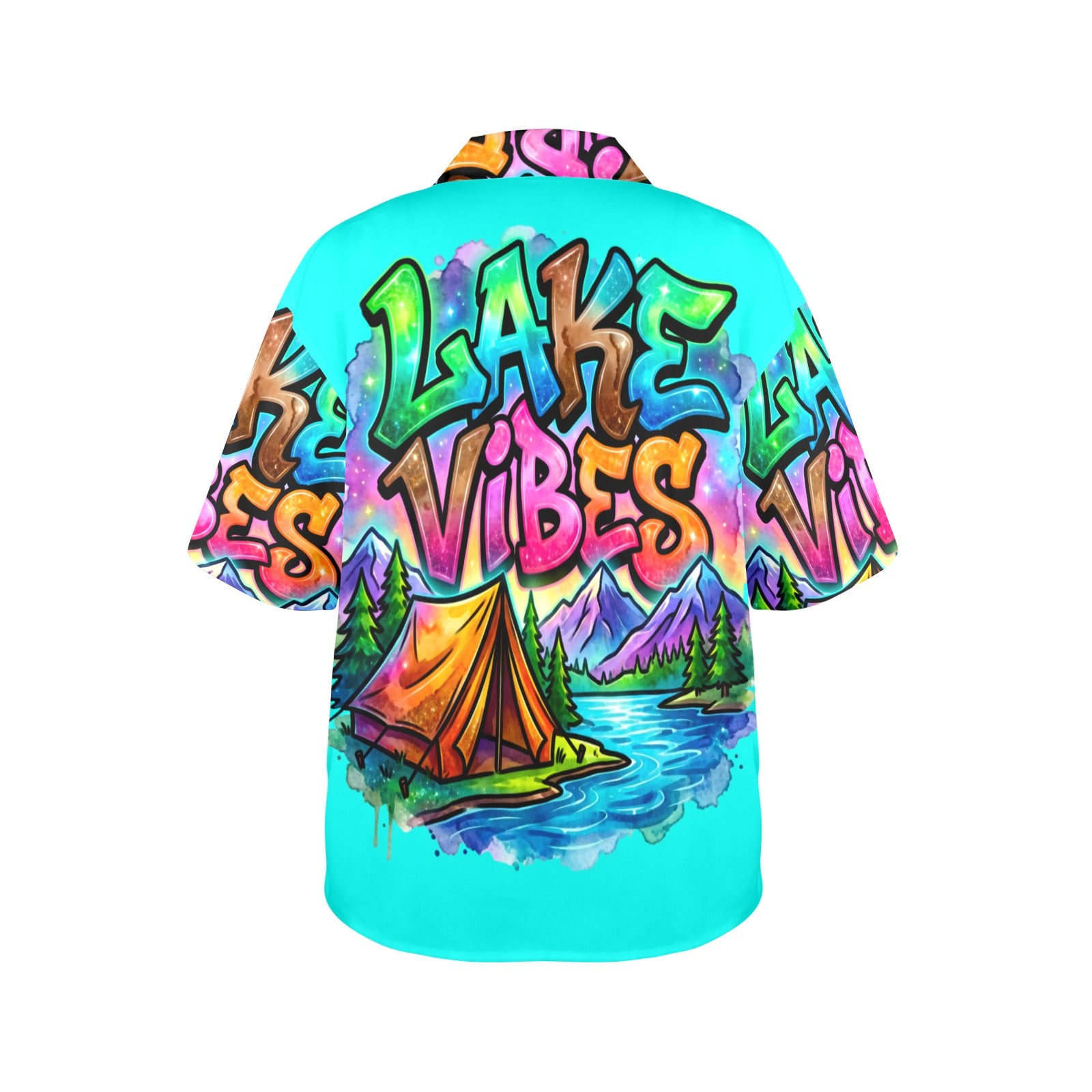 Lake Vibes Arizona Women's All Over Print Hawaiian Shirt （Made in USA Ships to USA Only）