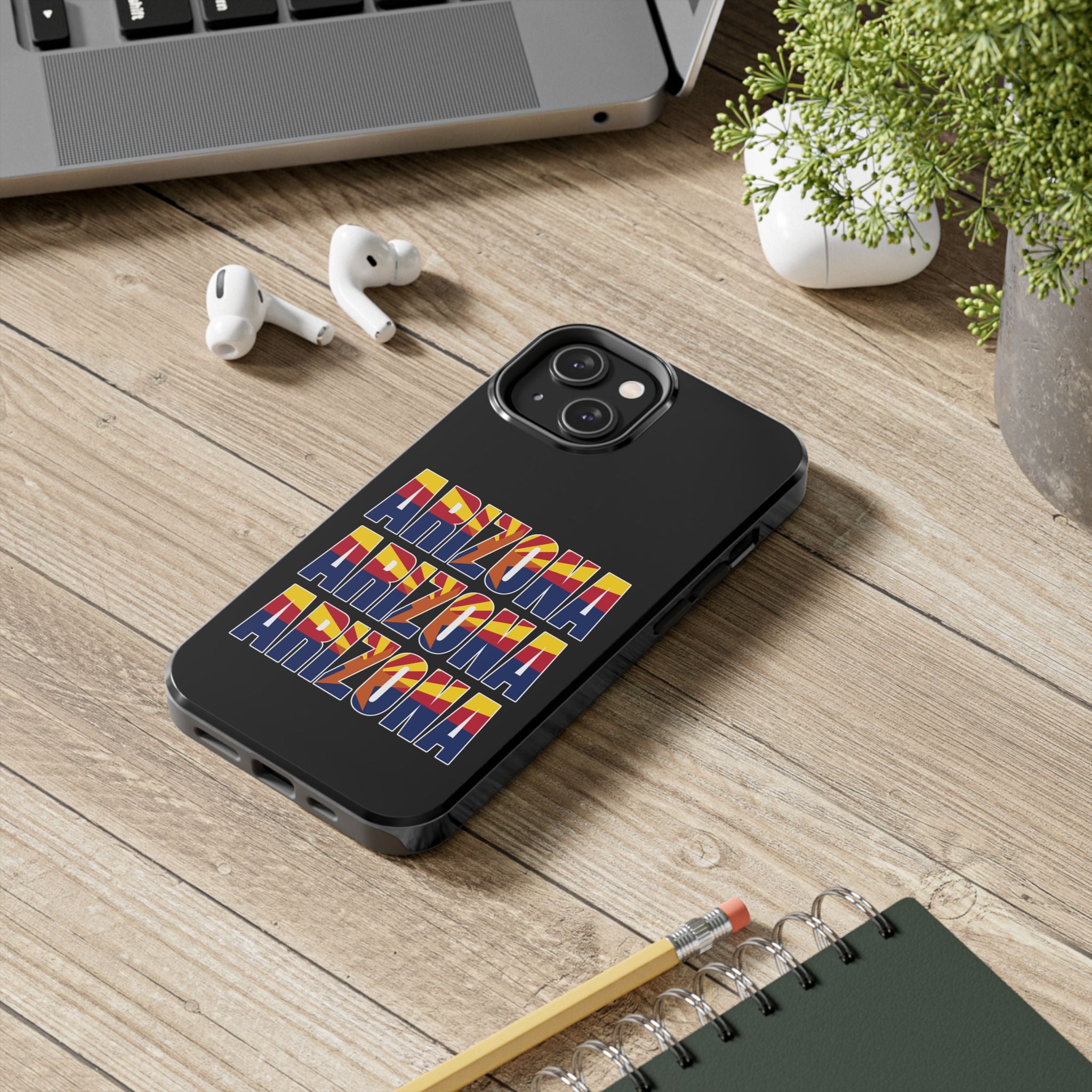 Arizona Tough Phone Cases, Southwest Desert Cacti Saguaro Prickly Pear, Protective Cover, Cell Phone Accessories, Gift for Phone Lovers,