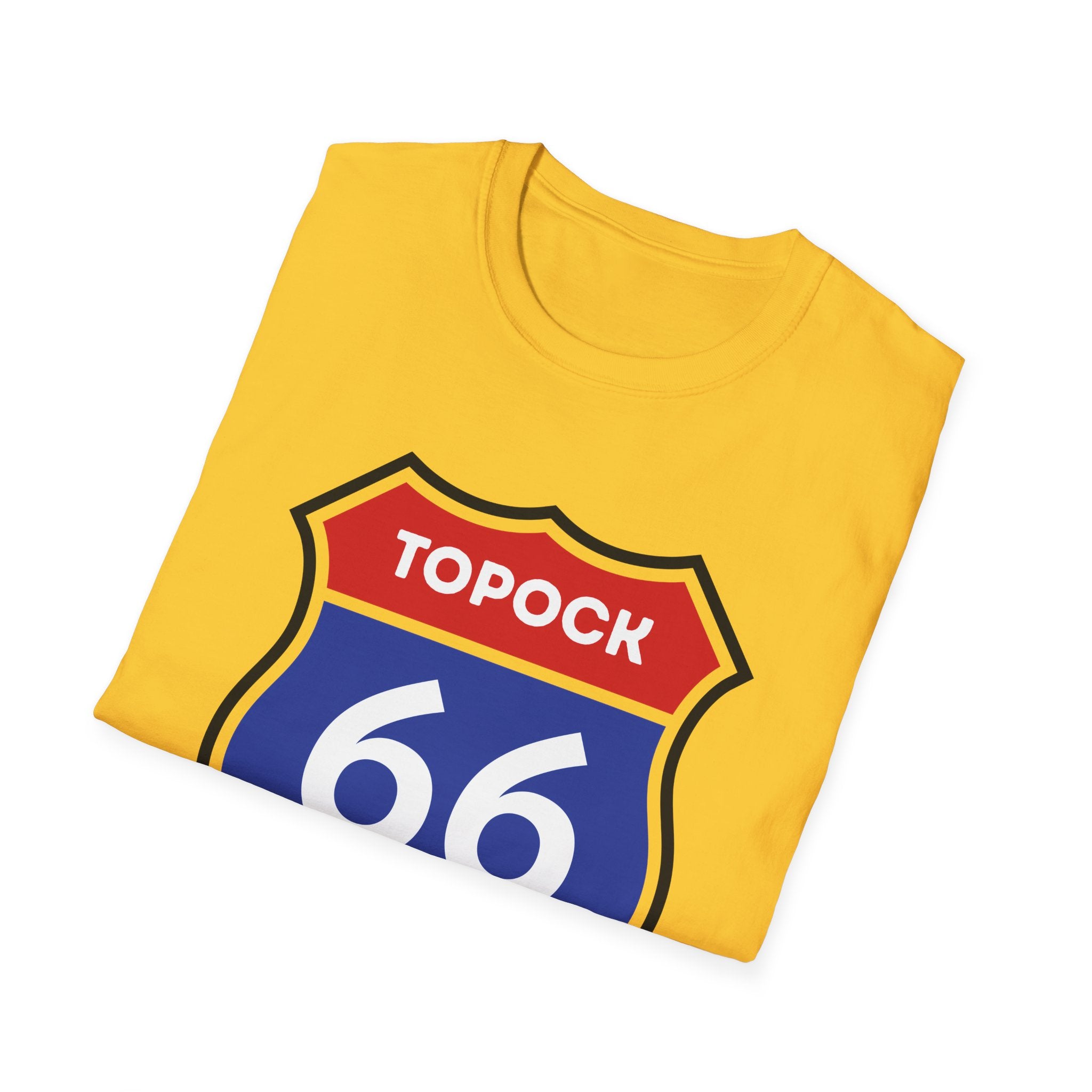Topock 66 Shield Road Sign T-Shirt | Route 66 Arizona Travel Tee