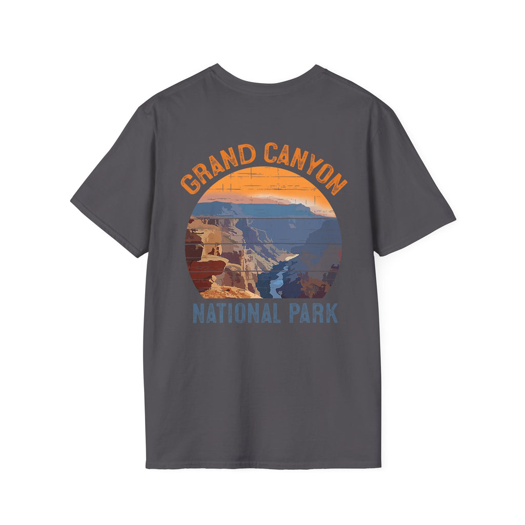 Grand Canyon Retro Sunset T-Shirt | Printed Front and Back National Park Landscape