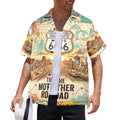 Route 66 The Mother Road Men's All Over Print Hawaiian Shirt Made In USA Ships to USA Only