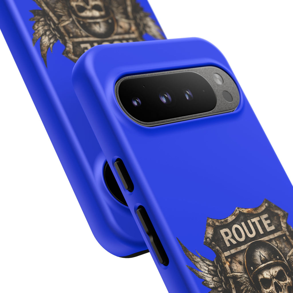Route 66 Skull Helmet phone case | Motorcycle emblem, Ride the Legend