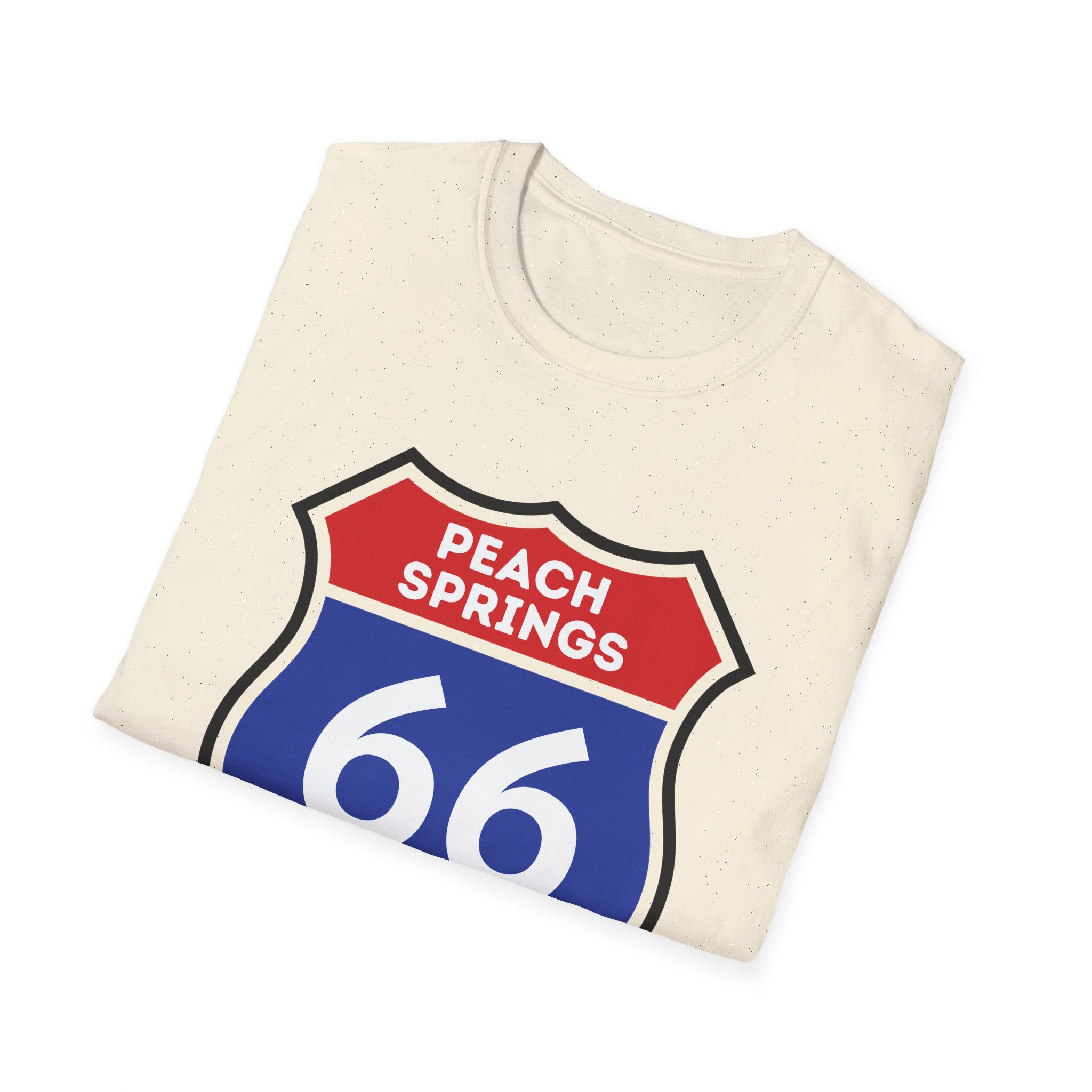 Peach Springs 66 Shield T-Shirt | Route 66 Road Sign Shirt