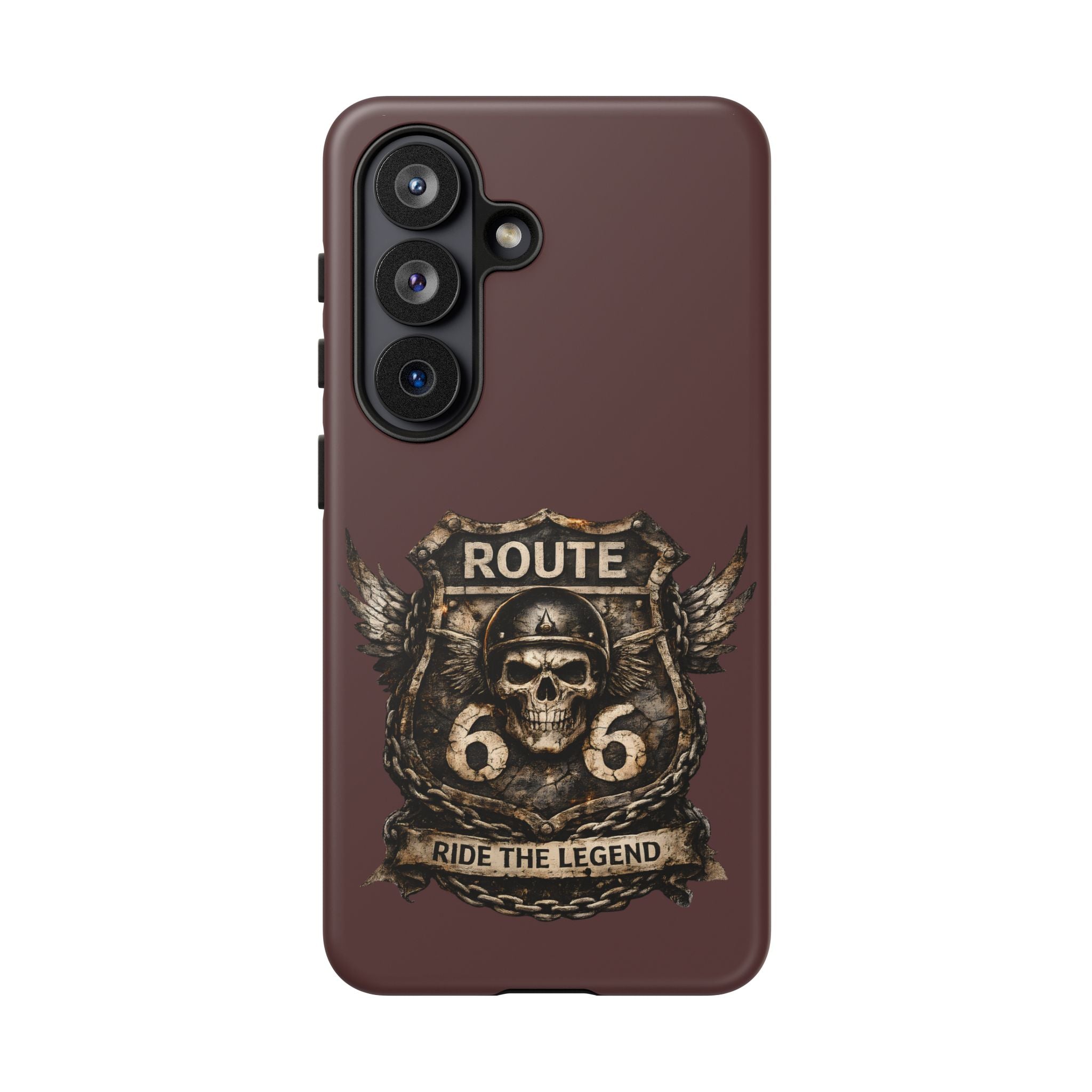 Route 66 Skull Helmet phone case | Motorcycle emblem, Ride the Legend