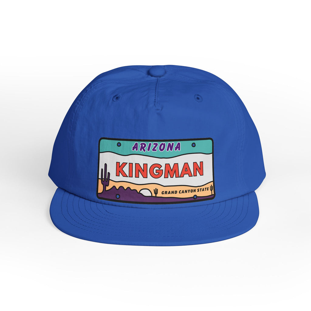 Surf Cap, Beach Hat, Summer Headwear, Kingman Arizona License Plate Dessert Cap for Water Sports