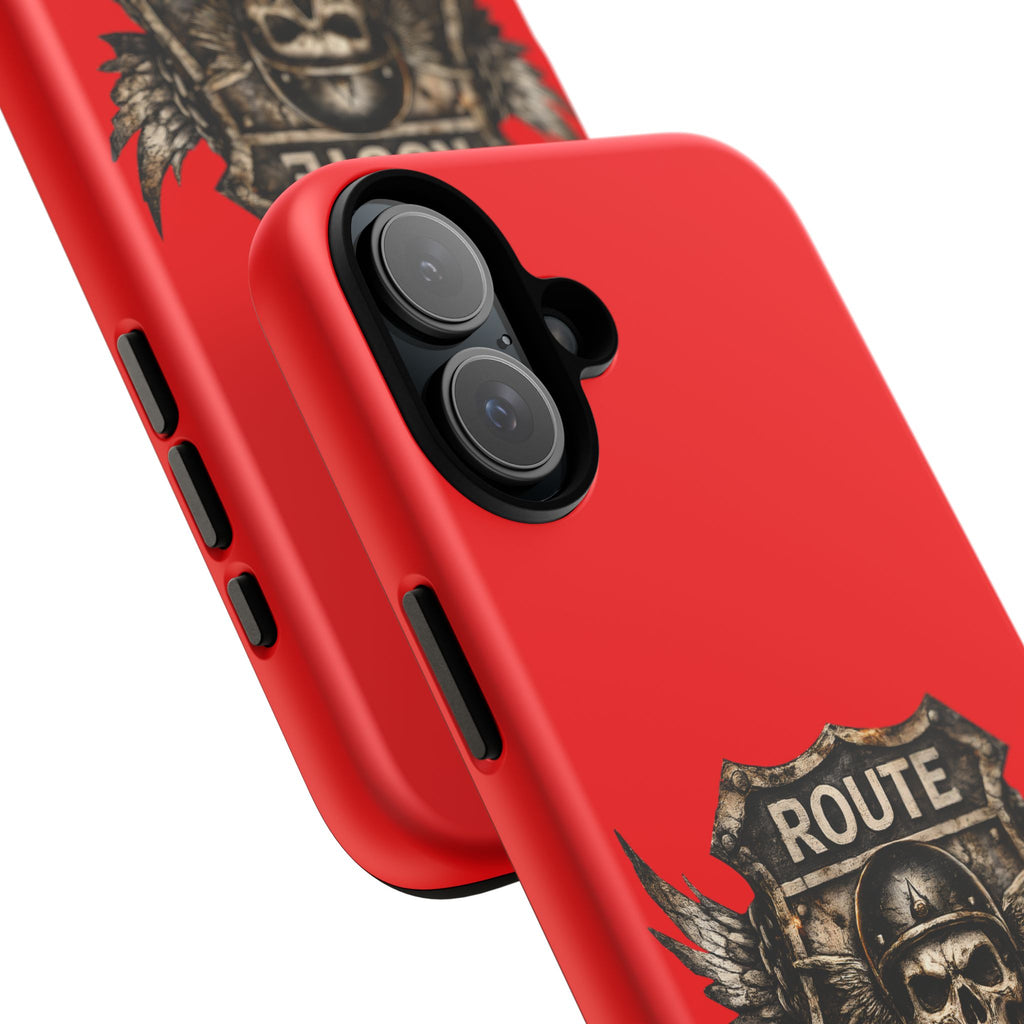 Route 66 Skull Helmet phone case | Motorcycle emblem, Ride the Legend