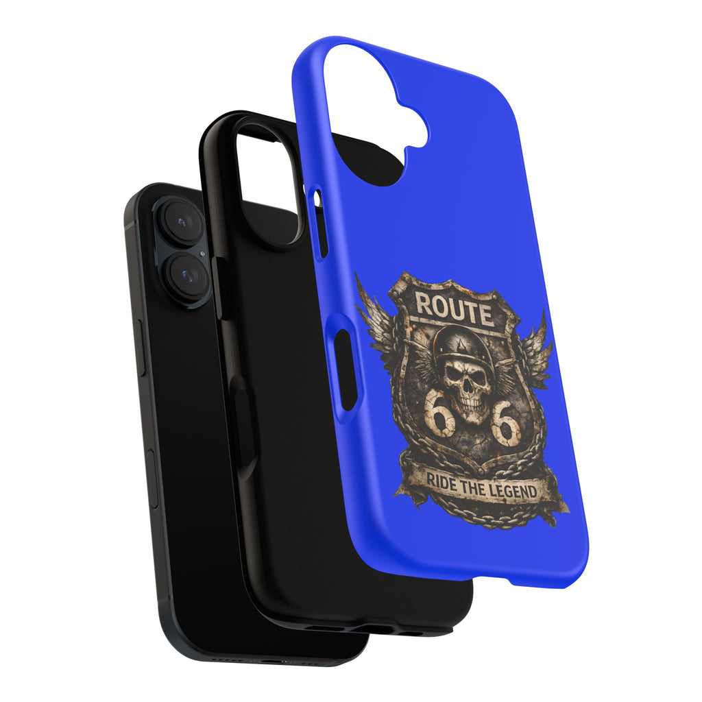 Route 66 Skull Helmet phone case | Motorcycle emblem, Ride the Legend