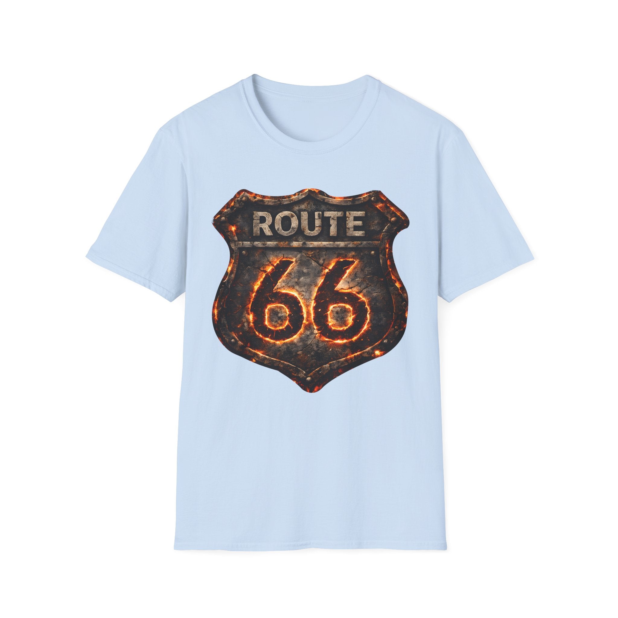 Vintage Route 66 Shield T-Shirt | Retro Road Trip Sign