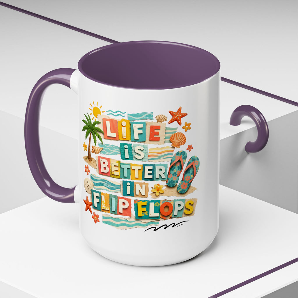 Life Is Better in Flip Flops Mug | Beach Summer Coffee Cup