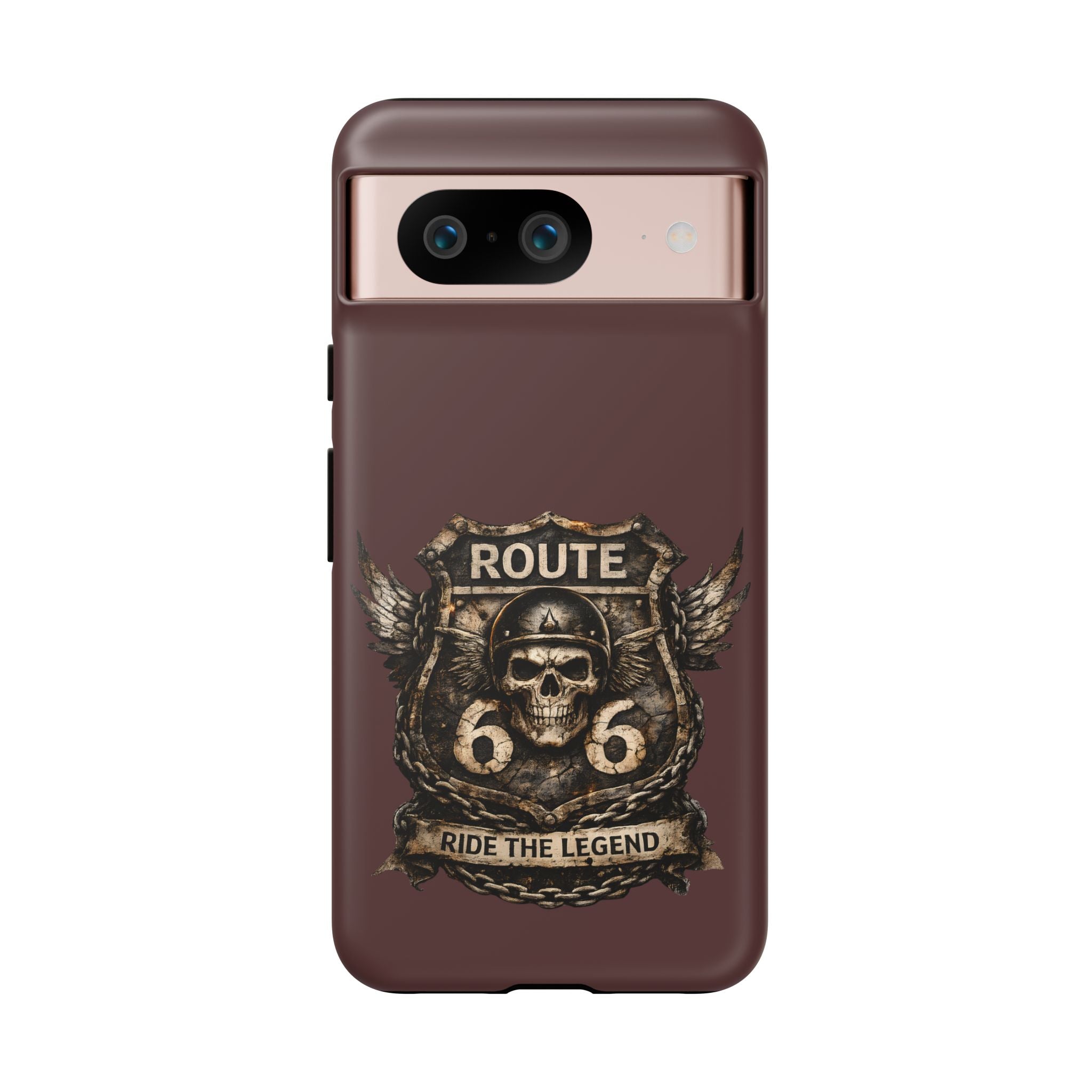 Route 66 Skull Helmet phone case | Motorcycle emblem, Ride the Legend