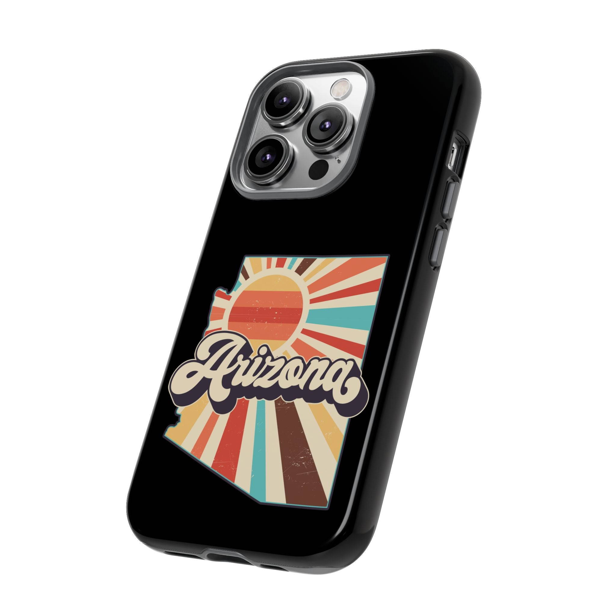 Arizona State Outline Retro Sunset Phone Case | AZ Tough Case