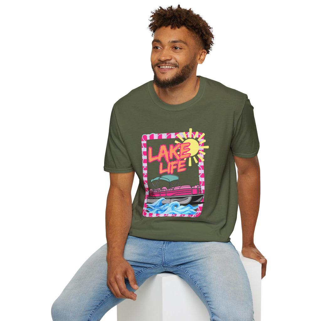 Lake Life Pontoon Boat T-Shirt | Summer Lake Vibes