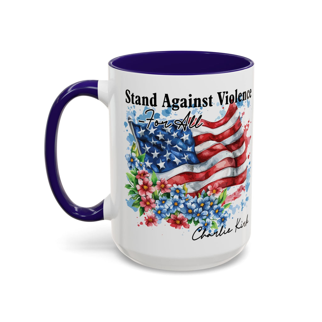 Charlie Kirk Patriotic Coffee Mugs for Inspiration, Stand Against Violence, Colorful Mugs, Gift for Activists, Tea Lovers, 4th of July