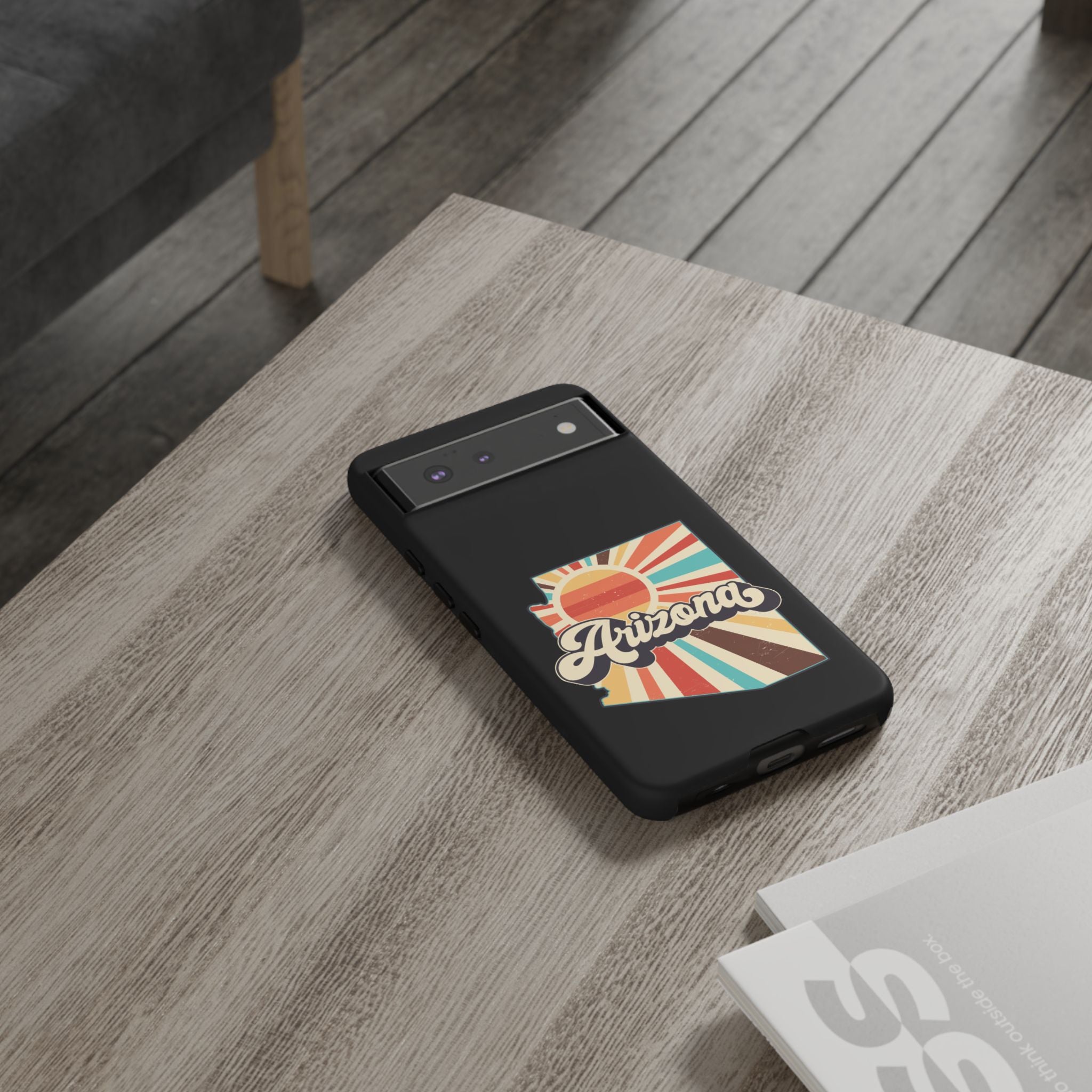 Arizona State Outline Retro Sunset Phone Case | AZ Tough Case
