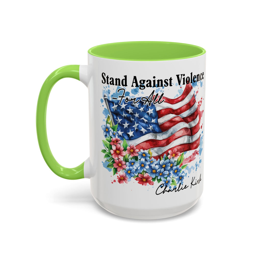 Charlie Kirk Patriotic Coffee Mugs for Inspiration, Stand Against Violence, Colorful Mugs, Gift for Activists, Tea Lovers, 4th of July