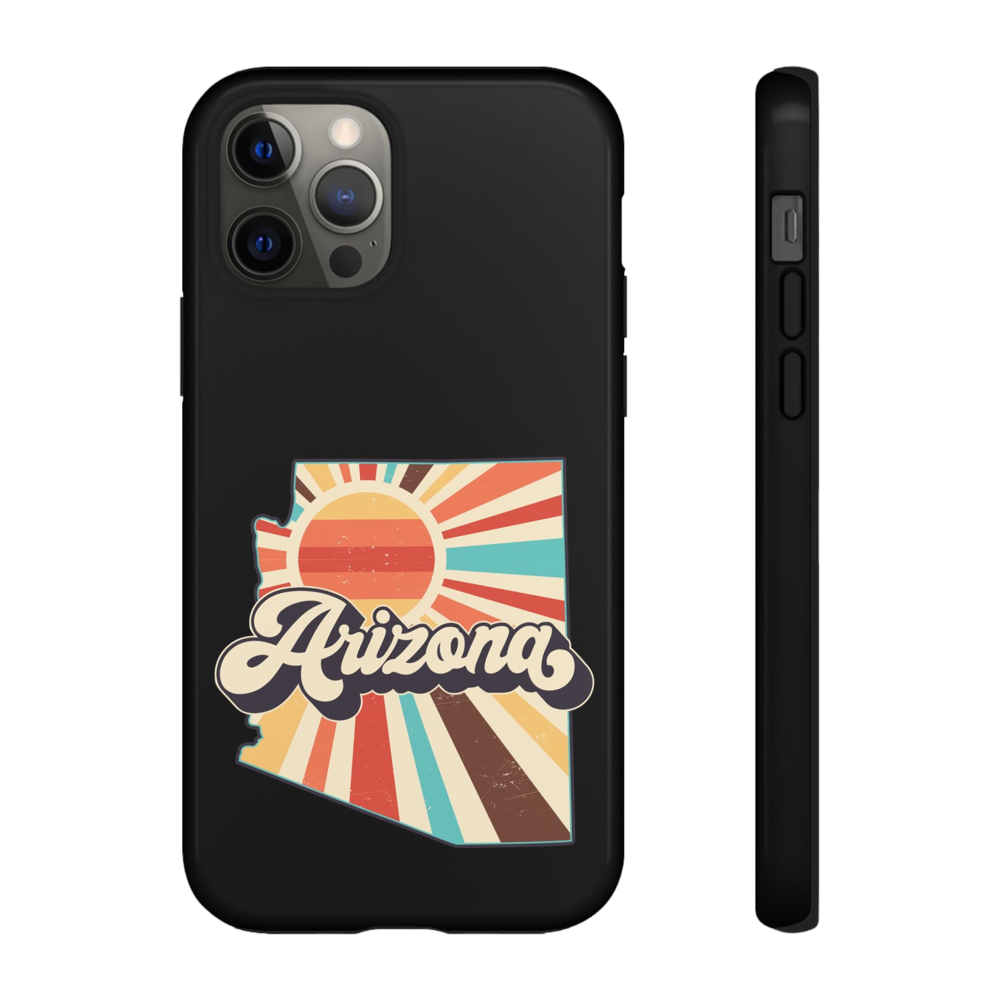 Arizona State Outline Retro Sunset Phone Case | AZ Tough Case