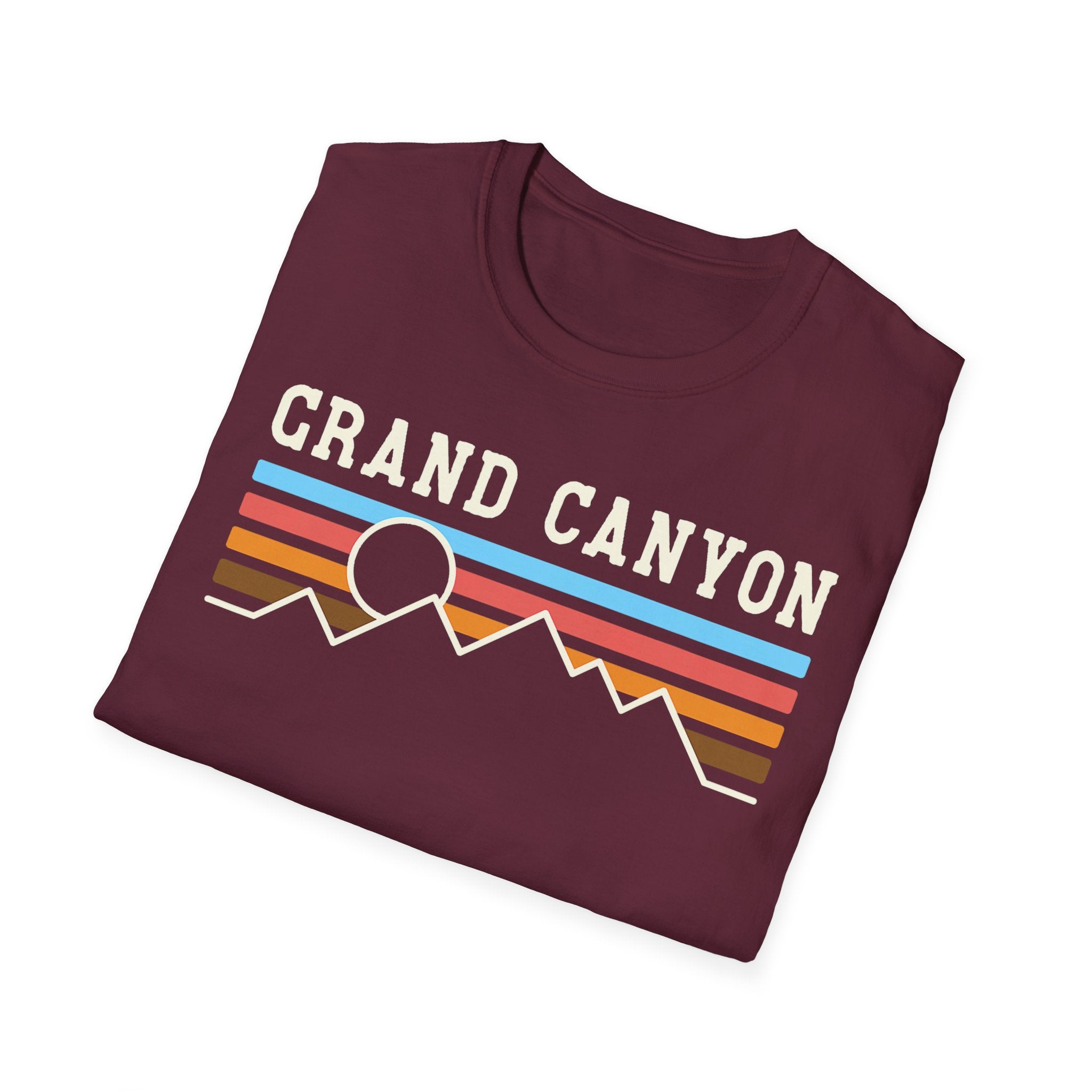 Grand Canyon Retro Sunset T-Shirt | Printed Front and Back National Park Landscape