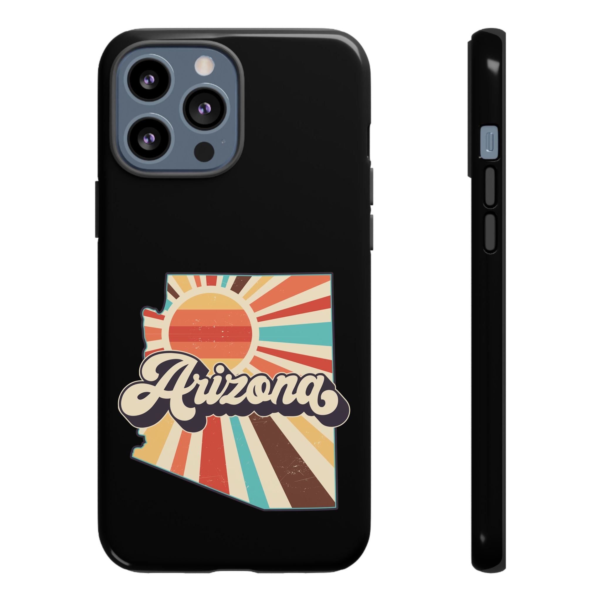 Arizona State Outline Retro Sunset Phone Case | AZ Tough Case