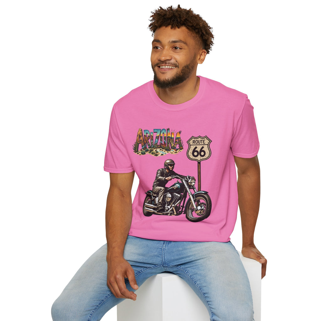 Arizona Route 66 Motorcycle T-Shirt | Biker Road Trip Tee