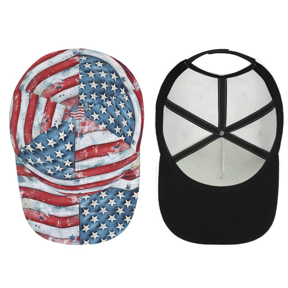 American Flag 1776 - 2026 Old School Baseball Cap  Free Shipping USA
