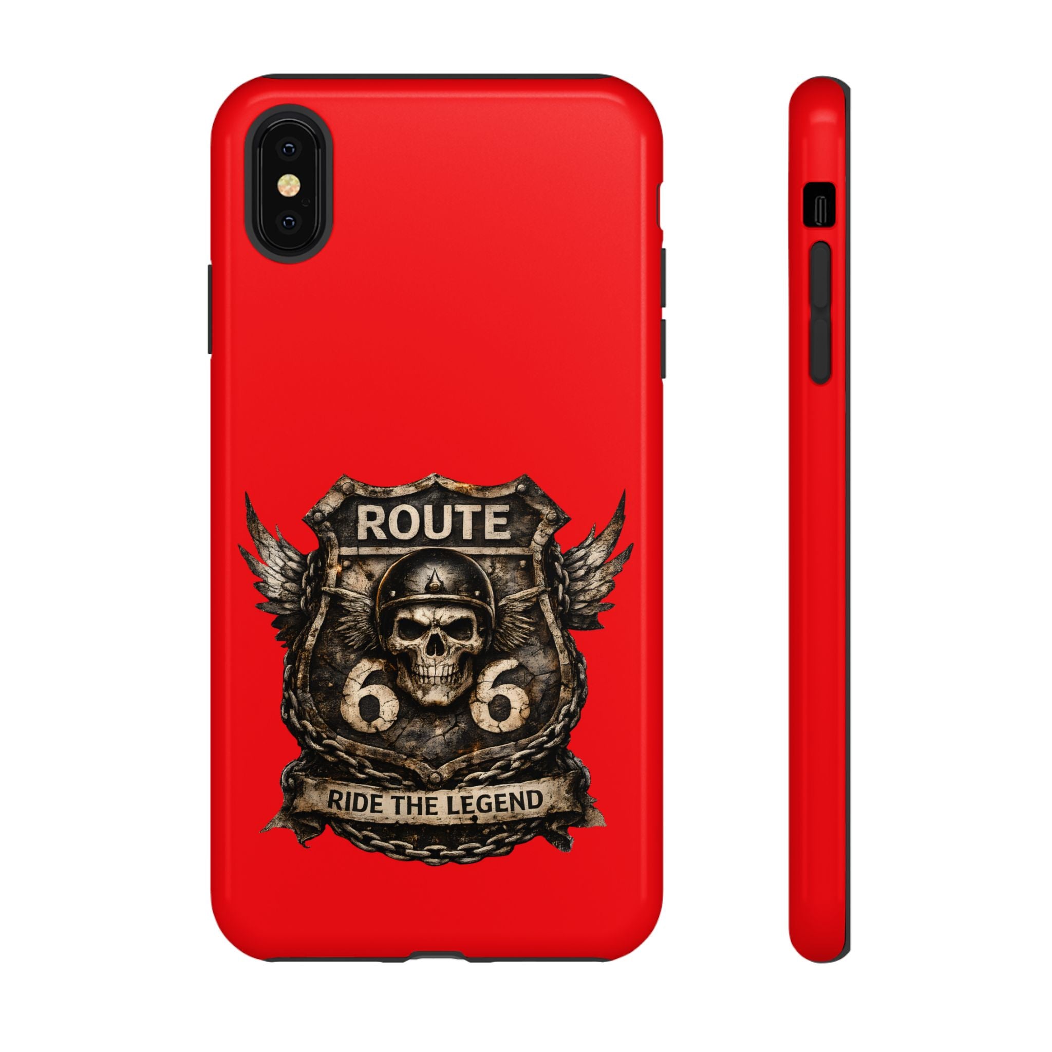 Route 66 Skull Helmet phone case | Motorcycle emblem, Ride the Legend