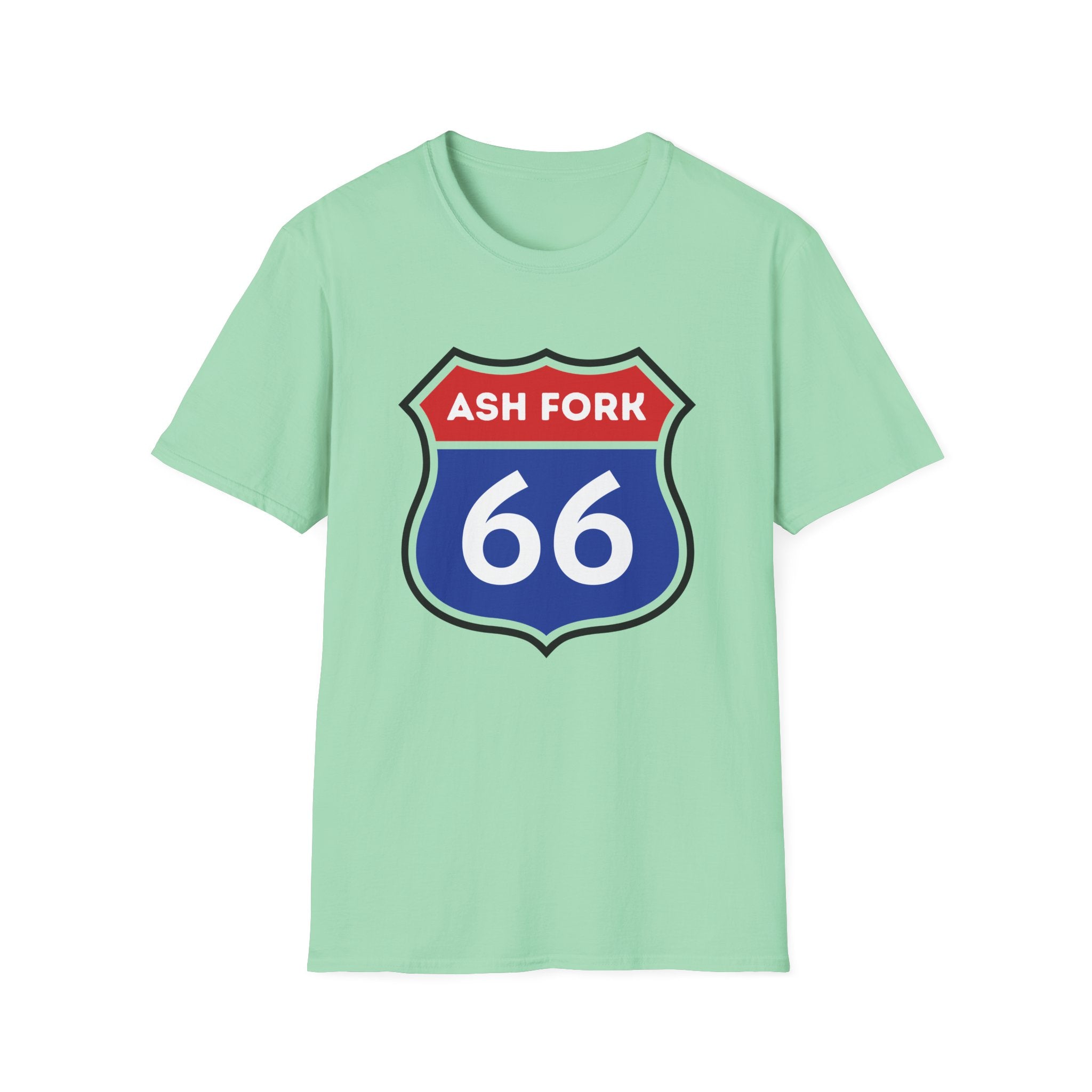 Ash Fork 66 Shield T-Shirt | Route 66 Arizona Road Sign Tee
